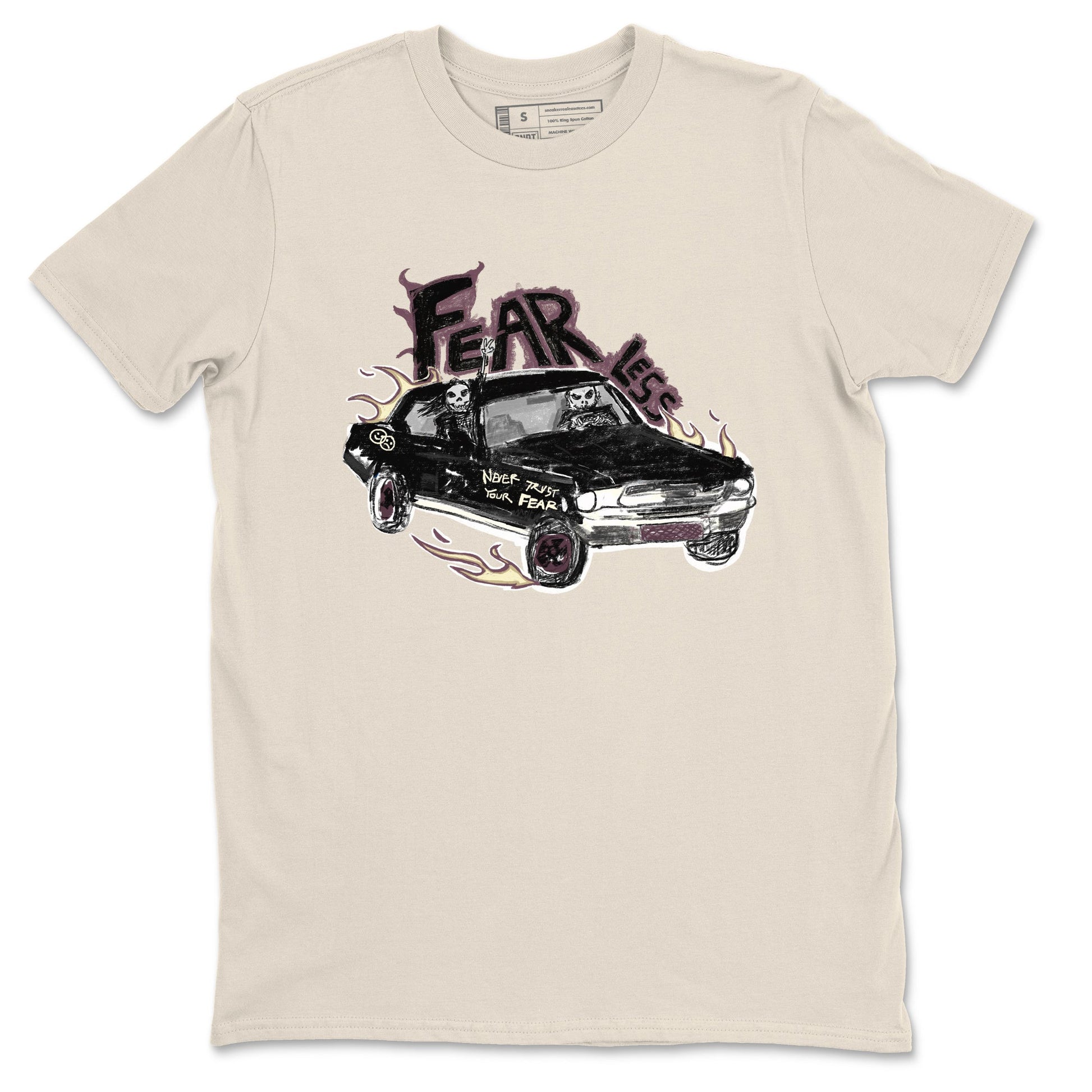 3s A Ma Maniere x Black shirts to match jordans Fearless Car sneaker match tees A Ma Maniere x Air Jordan 3 “Black” SNRT Sneaker Tees streetwear brand Natural 2 unisex cotton tee