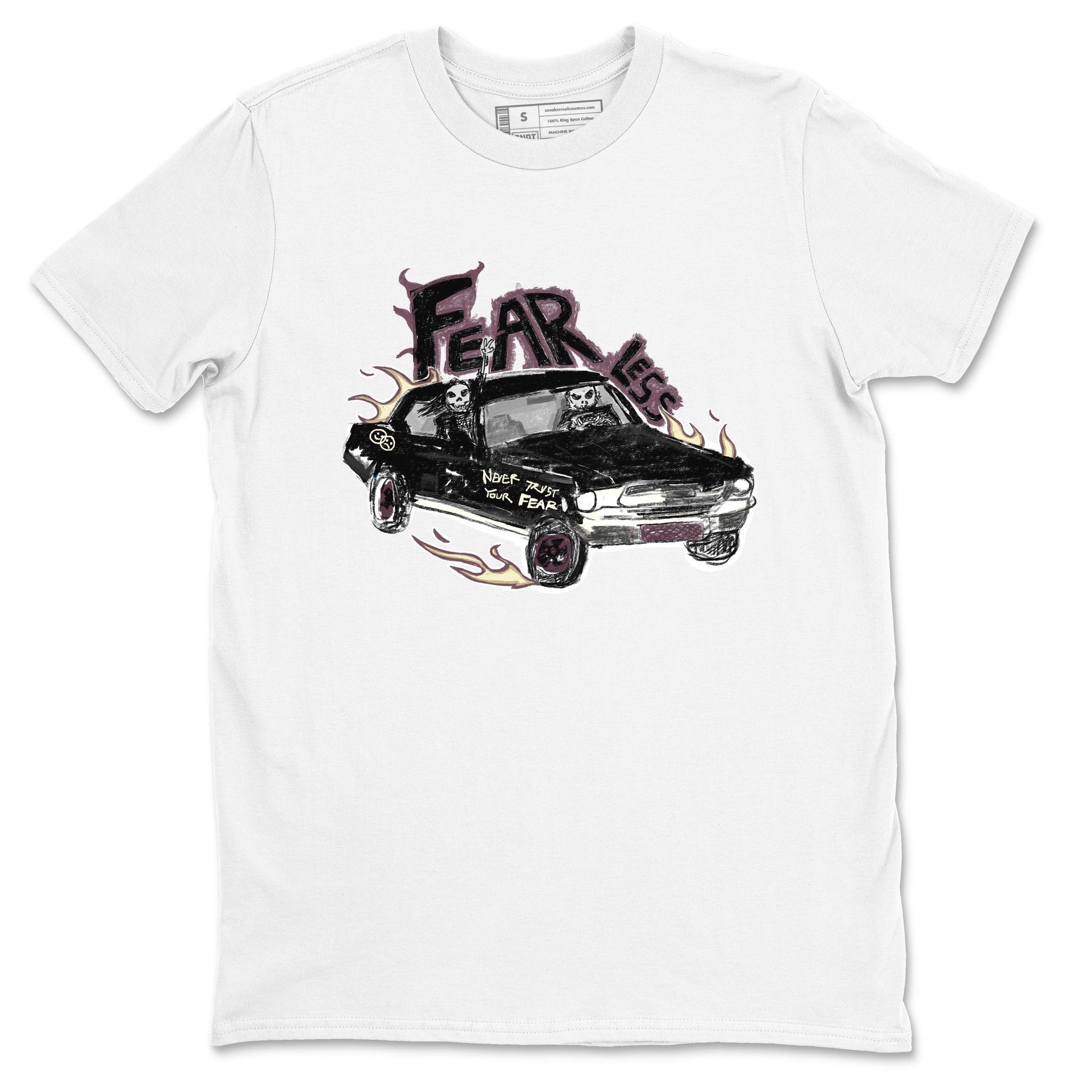 3s A Ma Maniere x Black shirts to match jordans Fearless Car sneaker match tees A Ma Maniere x Air Jordan 3 “Black” SNRT Sneaker Tees streetwear brand White 2 unisex cotton tee