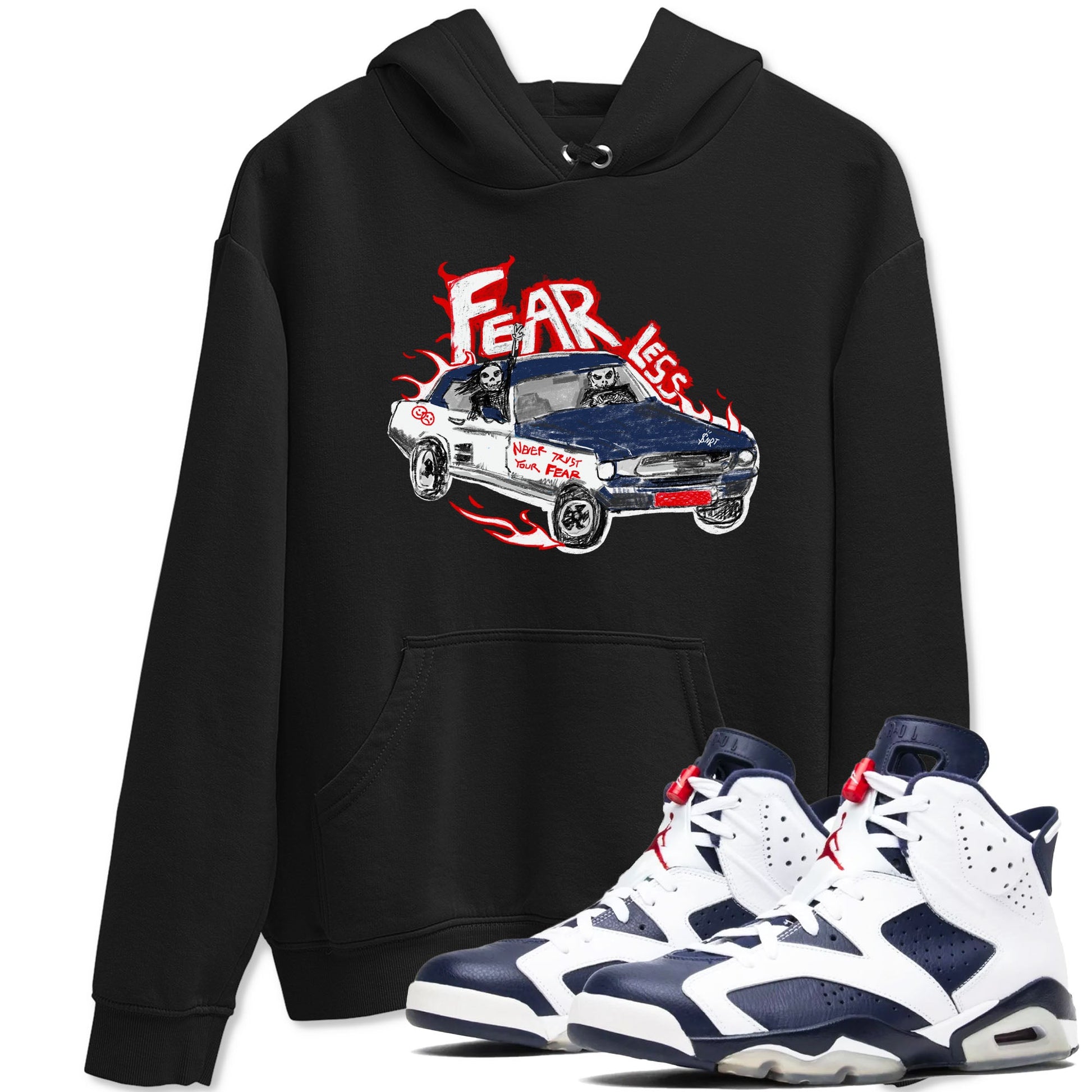 6s White And Midnight Navy shirts to match jordans Fearless Car sneaker match tees Air Jordan 6 White And Midnight Navy SNRT Sneaker Release Tees unisex cotton Black 1 crew neck shirts