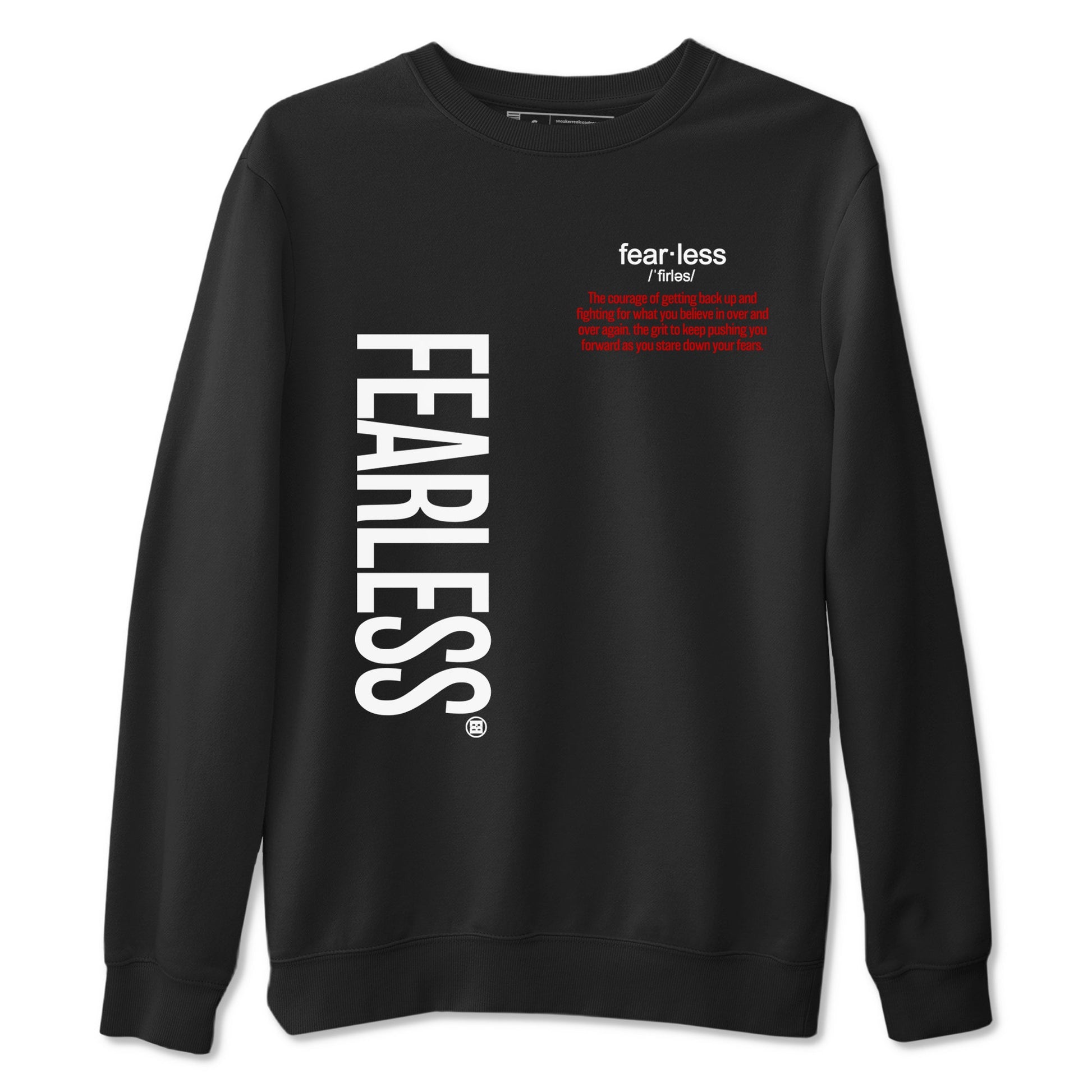 Air Jordan 11 Low Bred sneaker match tee Fearless Definition sneaker match tees Air Jordan 11 Bred best t-shirts to match jordans SNRT Sneaker Tees unisex cotton Black 2 shirts