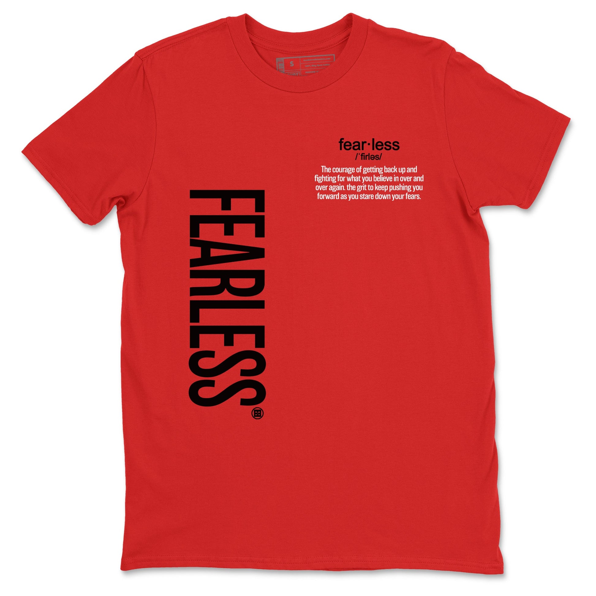 Air Jordan 11 Low Bred sneaker match tee Fearless Definition sneaker match tees Air Jordan 11 Bred best t-shirts to match jordans SNRT Sneaker Tees unisex cotton Red 2 shirts