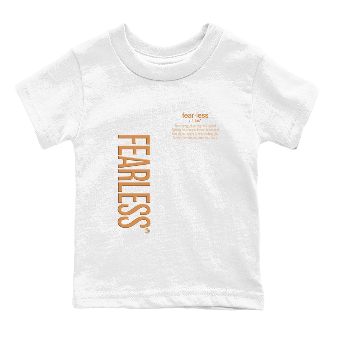 Sneaker match tees – Sneaker Tees To Match Air Jordan 3 Champagne and Oysters Shoes – Fearless Definition Kids T-Shirt White 2