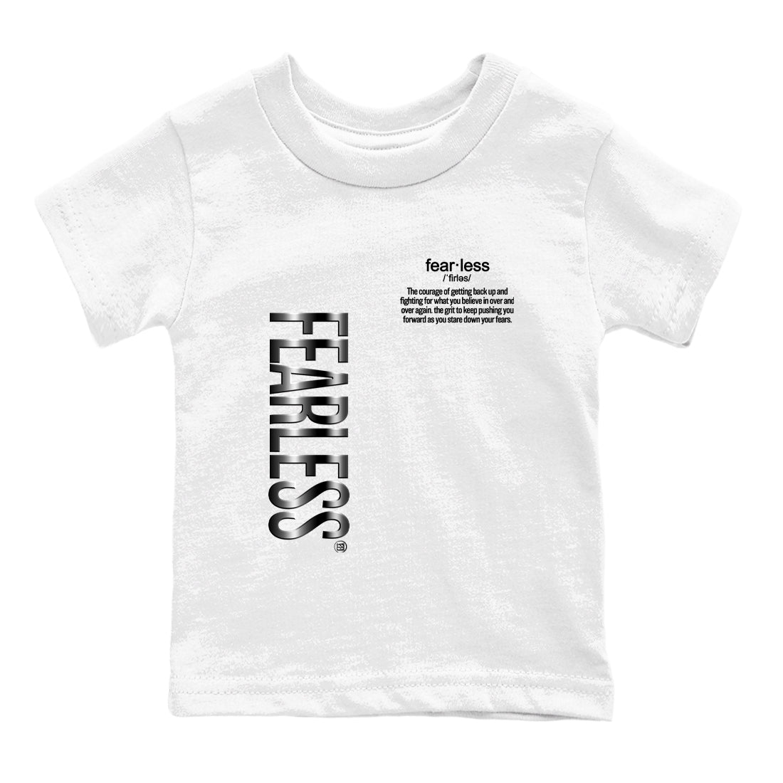 4s Black Cat Sneaker match tees – Sneaker Tees To Match Air Jordan 4 Black Cat Shoes – Fearless Definition Kids T-Shirt White 2