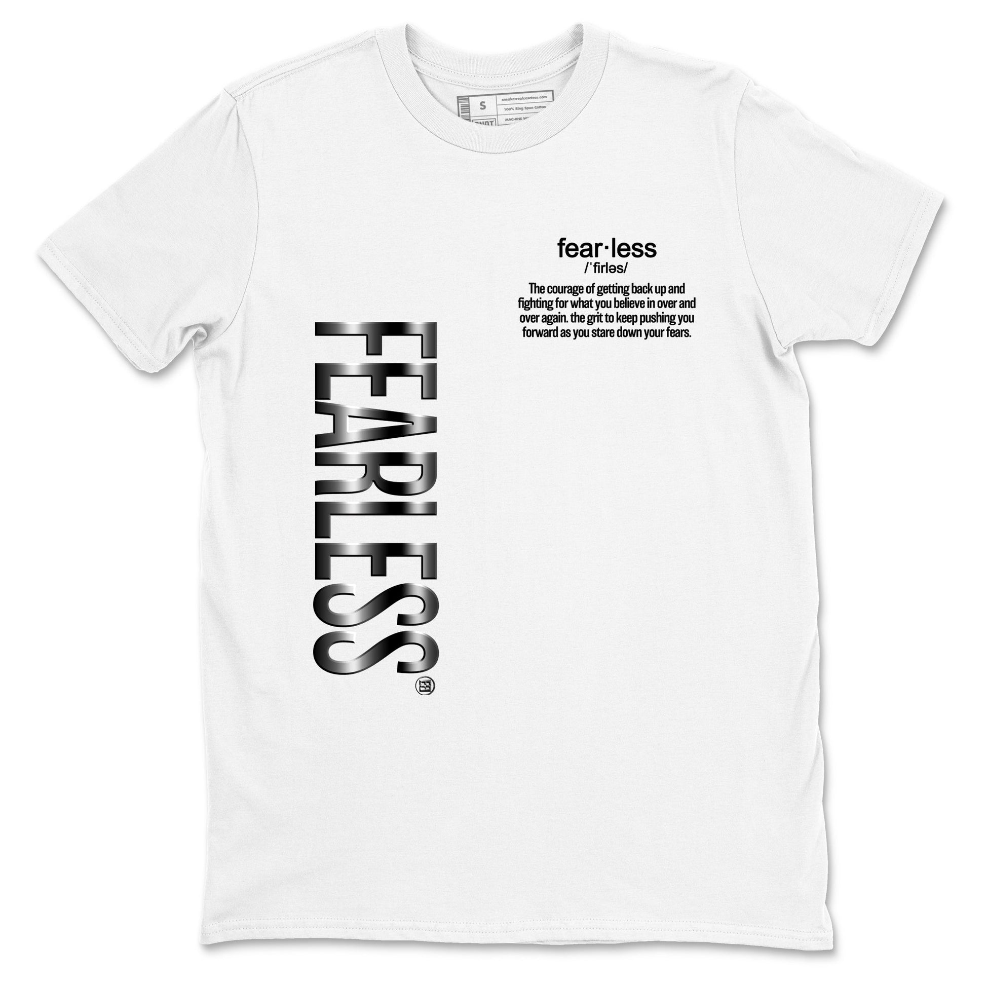 4s Black Cat Sneaker match tees – Sneaker Tees To Match Air Jordan 4 Black Cat Shoes – Fearless Definition Tee White 2