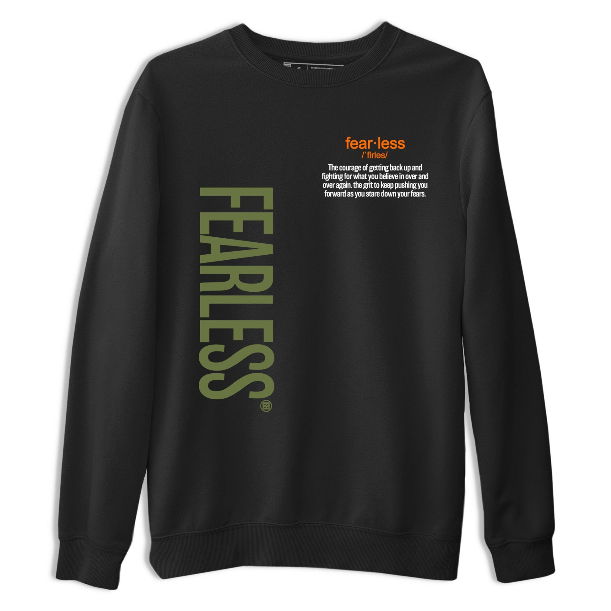 Sneaker match tees – Sneaker Tees To Match Undefeated inspired colorways Air Jordan 4 OG Olive Shoes – Fearless Definition Tee Black 2