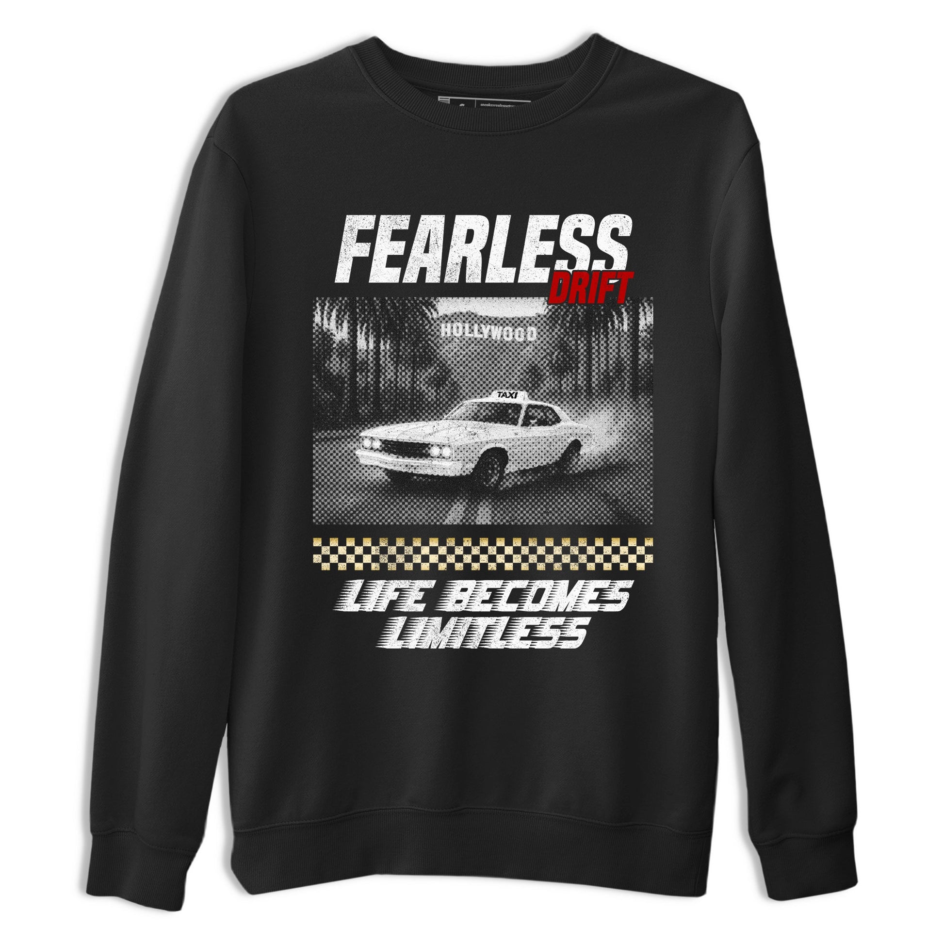 Sneaker match tees – Sneaker Tees To Match Air Jordan 12 Taxi Shoes – Fearless Drift Tee Black 2