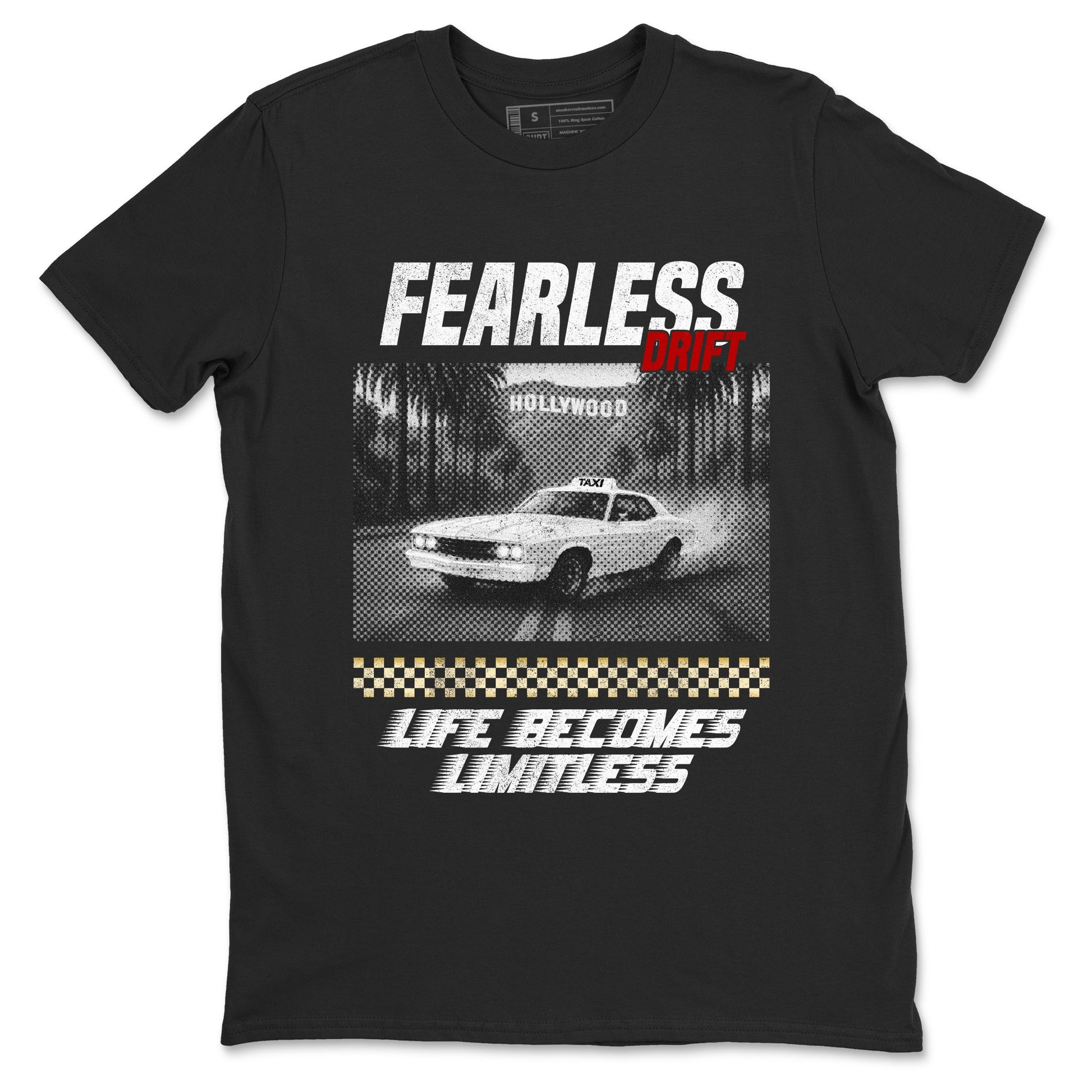 Sneaker match tees – Sneaker Tees To Match Air Jordan 12 Taxi Shoes – Fearless Drift Tee Black 2