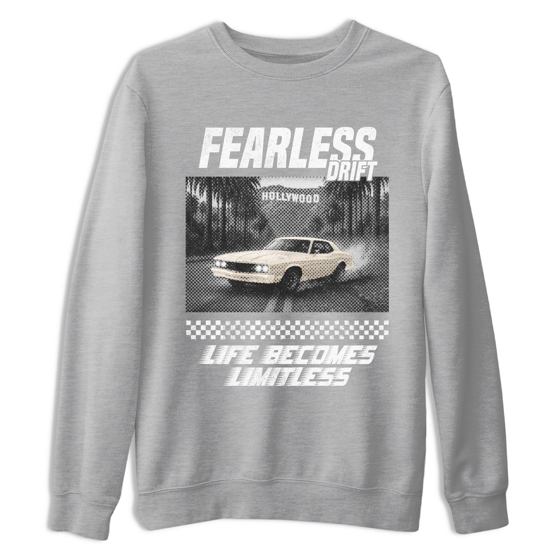 Fearless Drift sneaker match t-shirt styled to complete your fit with the Air Jordan 3 Pure Money sneakers, shown in Heather Grey 2.
