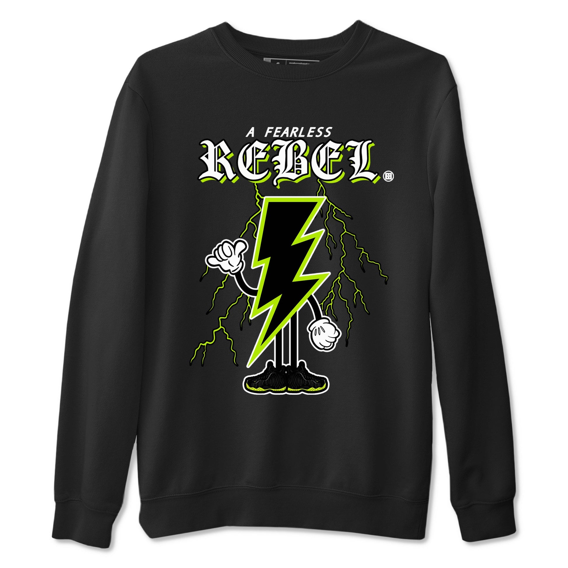 Foams One Black Volt shirts to match jordans Fearless Rebel sneaker match tees Air Foamposite One Black and Volt match shoes to clothes SNRT Sneaker Tees unisex cotton Black 2 shirts