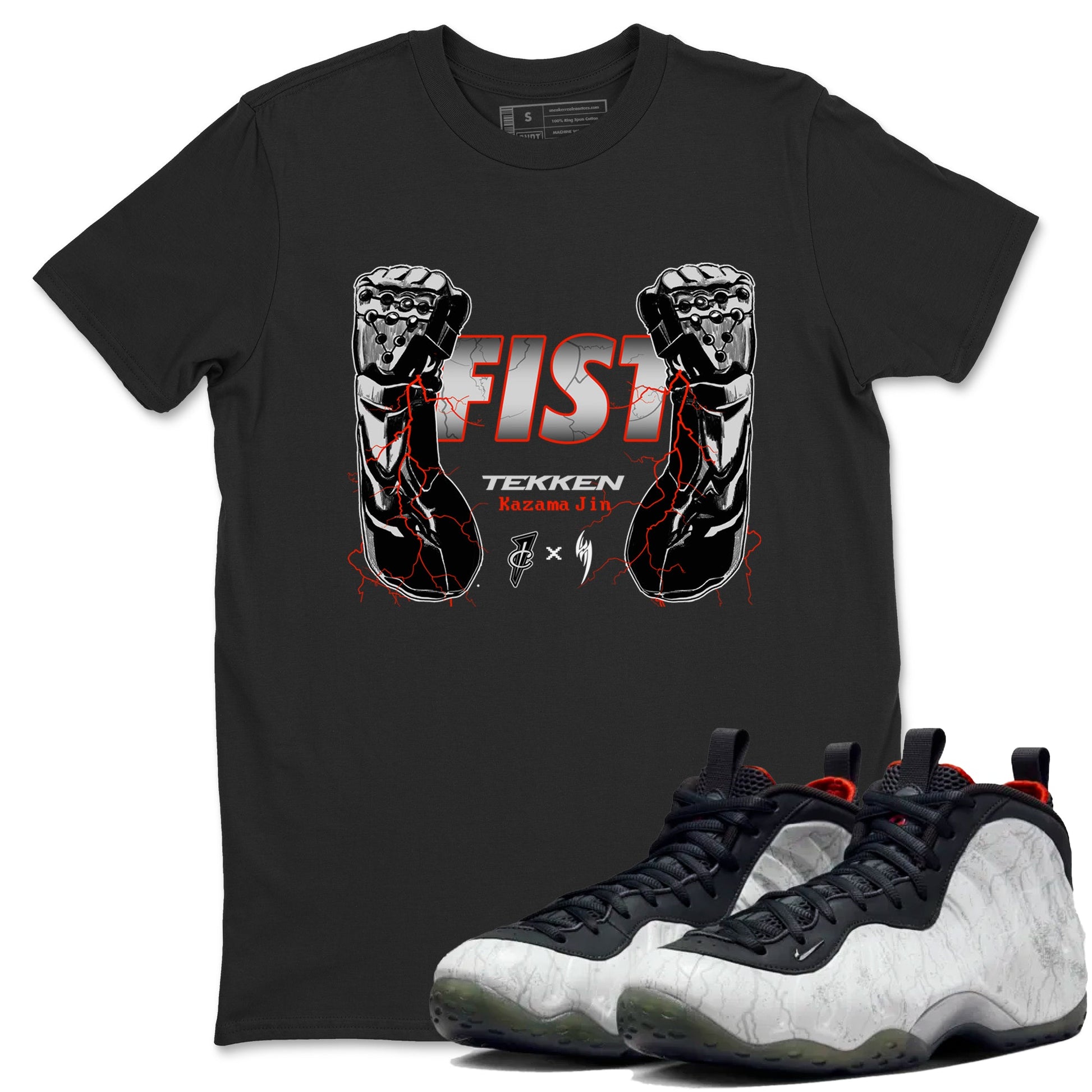 Foams One Jin shirts to match jordans Fist sneaker match tees Air Foamposite One Jin match shoes to clothes SNRT Sneaker Tees unisex cotton Black 1 shirts