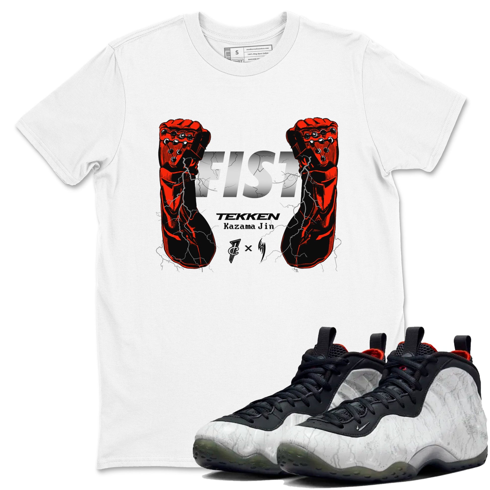 Foams One Jin shirts to match jordans Fist sneaker match tees Air Foamposite One Jin match shoes to clothes SNRT Sneaker Tees unisex cotton White 1 shirts