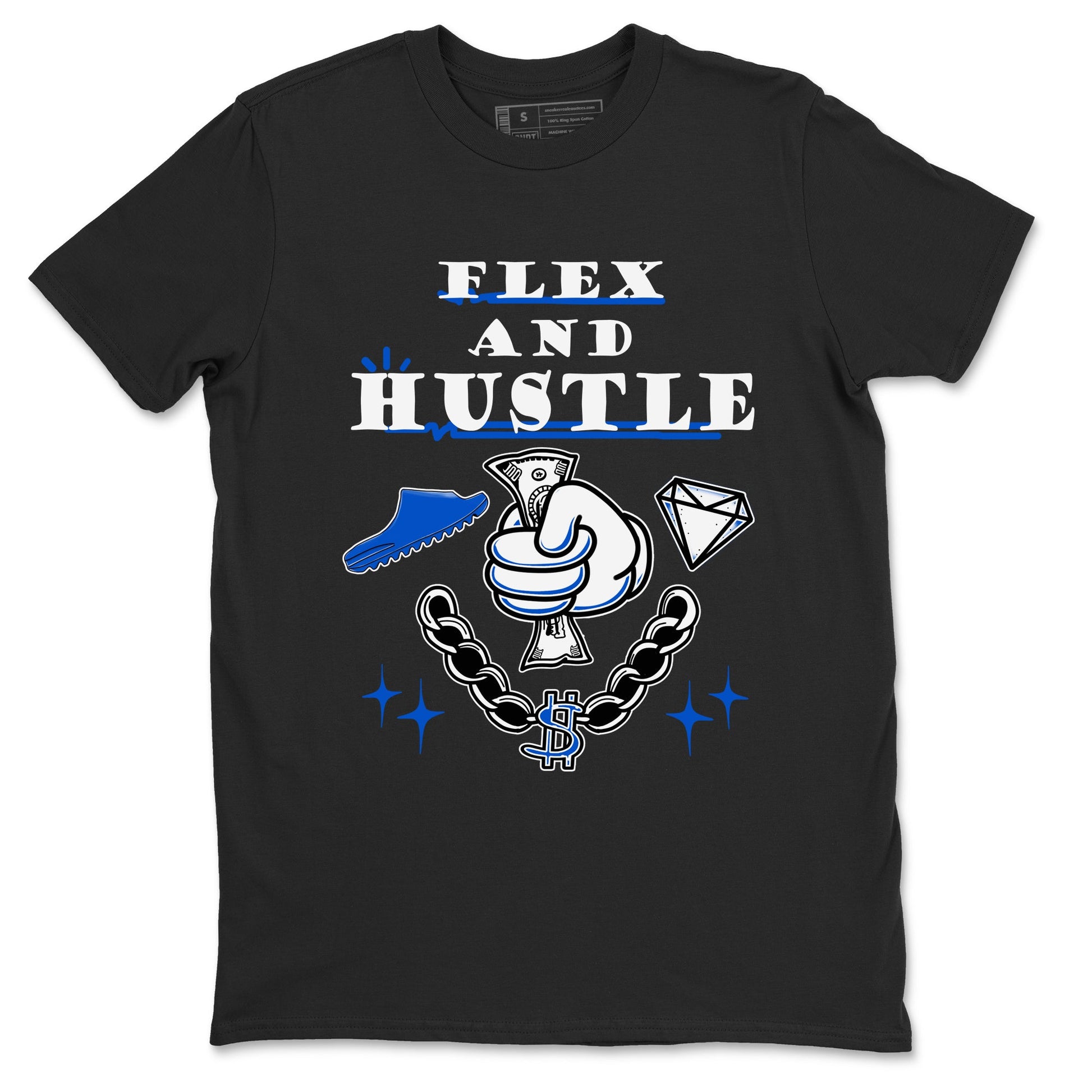 Yeezy Slide Azure shirts to match jordans Flex And Hustle sneaker match tees Yeezy Slide Azure SNRT Sneaker Tees streetwear brand Black 2 unisex cotton tee
