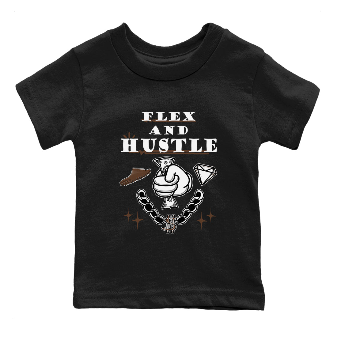 Yeezy Slide Flax shirts to match jordans Flex And Hustle sneaker match tees Yeezy Slide Flax SNRT Sneaker Tees streetwear brand Baby and Youth Black 2 cotton tee