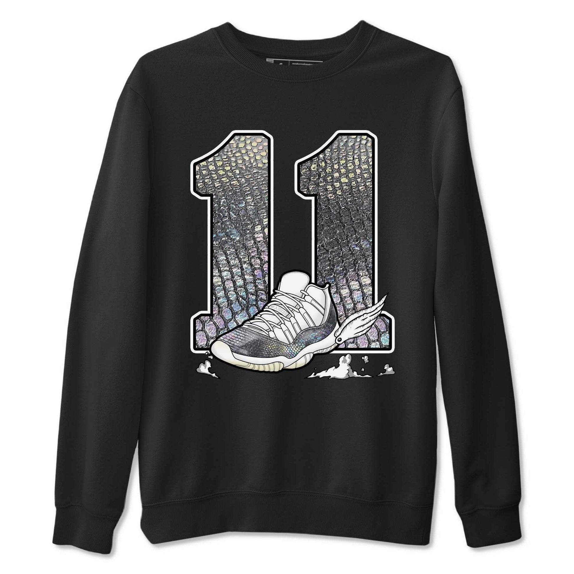 11s Year Of The Snake shirts to match jordans Fly To The Clouds shirts to match jordans Air Jordan 11 Retro Low Year Of The Snake match shoes to clothes SNRT Sneaker Tees unisex cotton Black 2 shirts