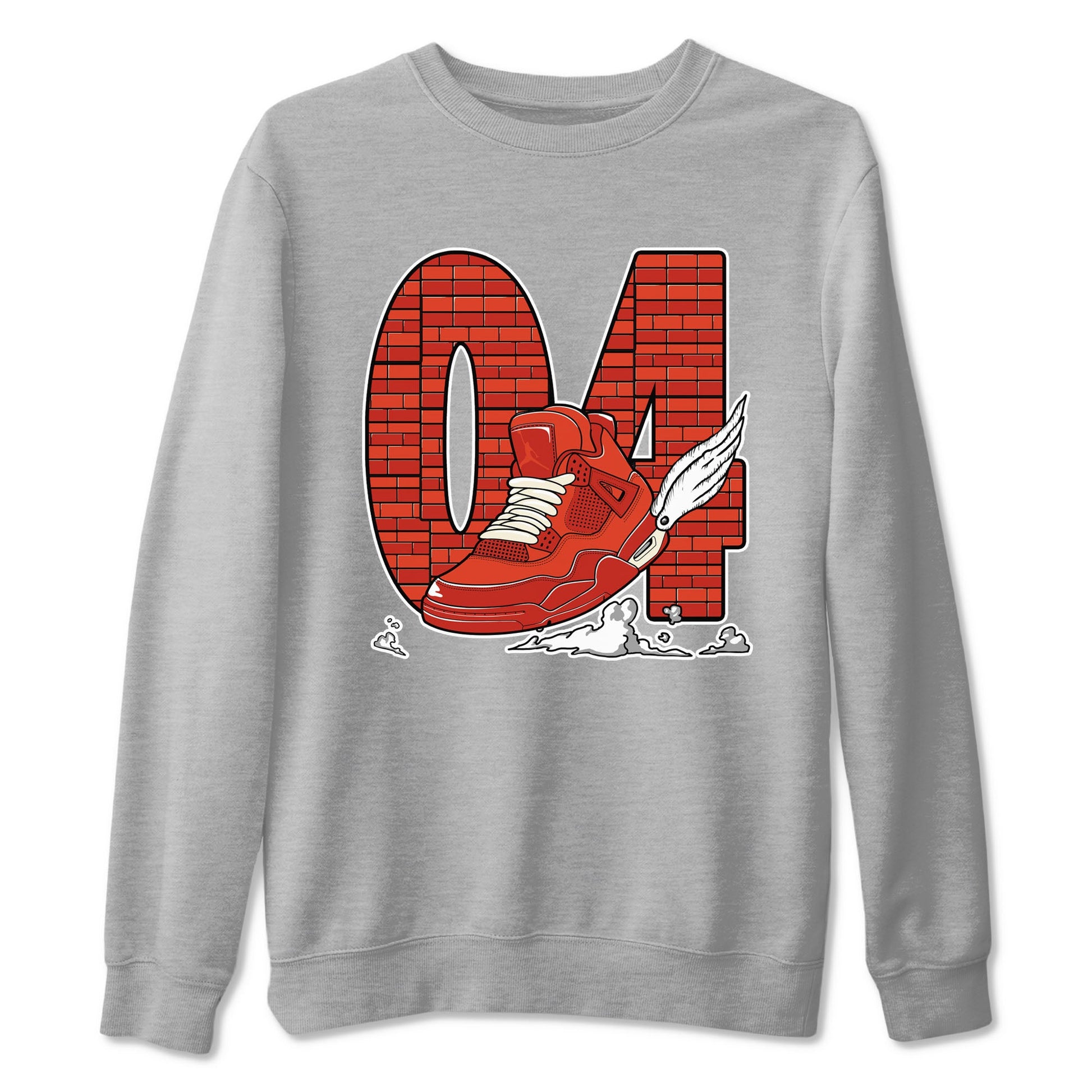 Nigel Sylvester x Air Jordan 4 Brick by Brick shirts to match jordans Fly To The Clouds sneaker match tees Air Jordan 4 Brick By Brick match shoes to clothes SNRT Sneaker Tees unisex cotton Heather Grey 2 shirts