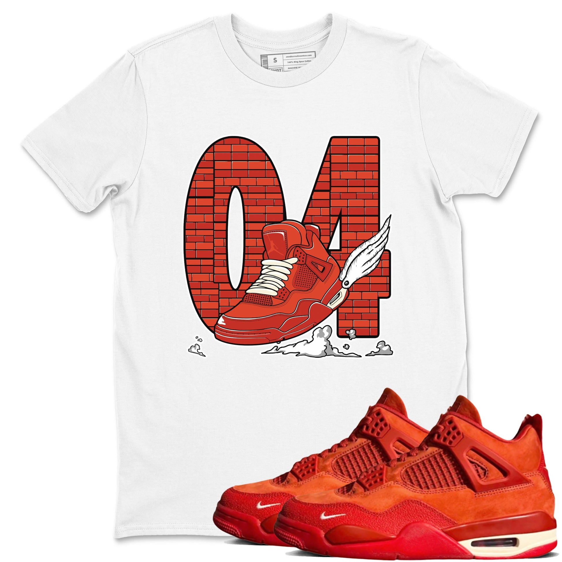 Nigel Sylvester x Air Jordan 4 Brick by Brick shirts to match jordans Fly To The Clouds sneaker match tees Air Jordan 4 Brick By Brick match shoes to clothes SNRT Sneaker Tees unisex cotton White 1 shirts