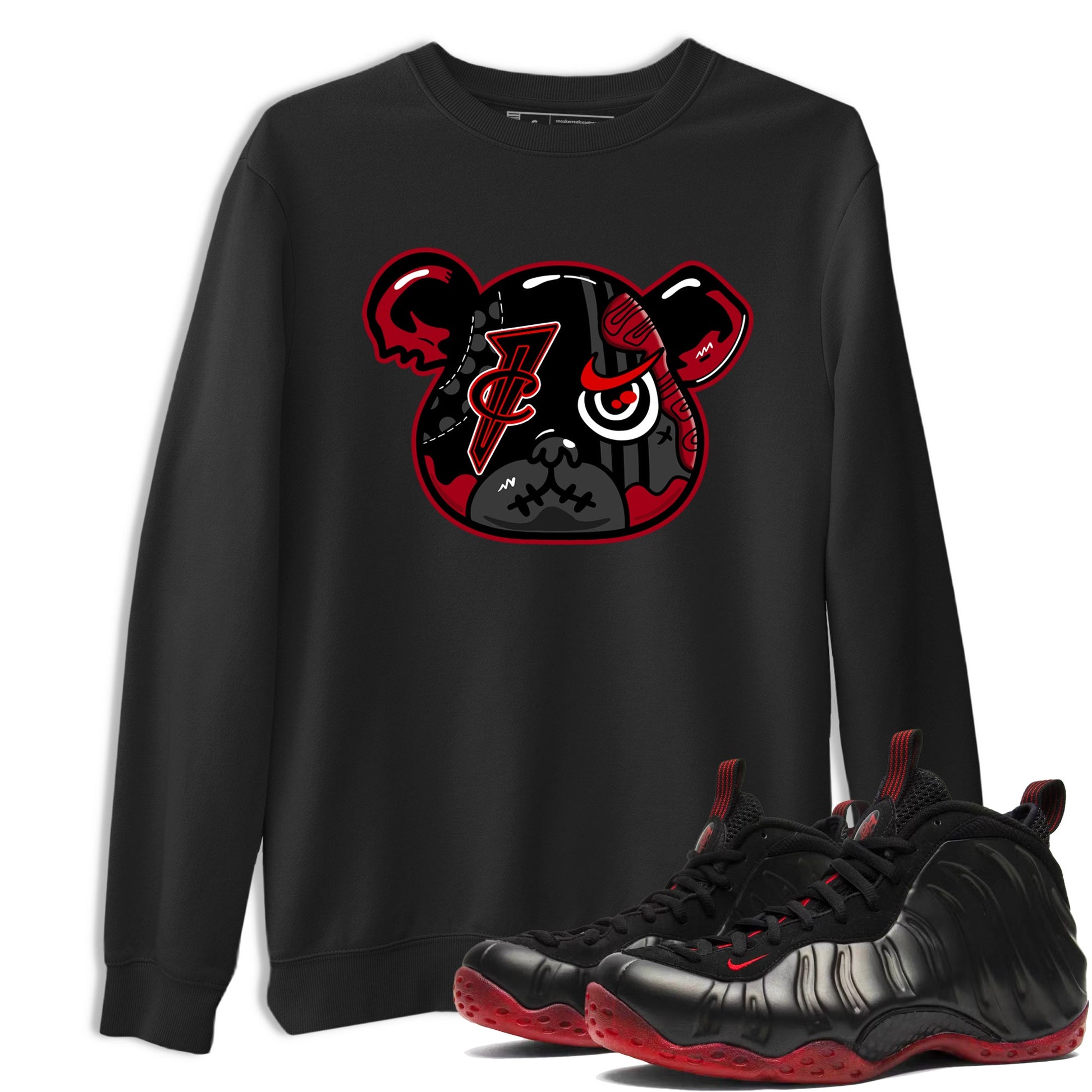 Sneaker match tees – Sneaker Tees To Match Air Foamposite Cough Drop Shoes – Foamposite Bear Tee Black 1