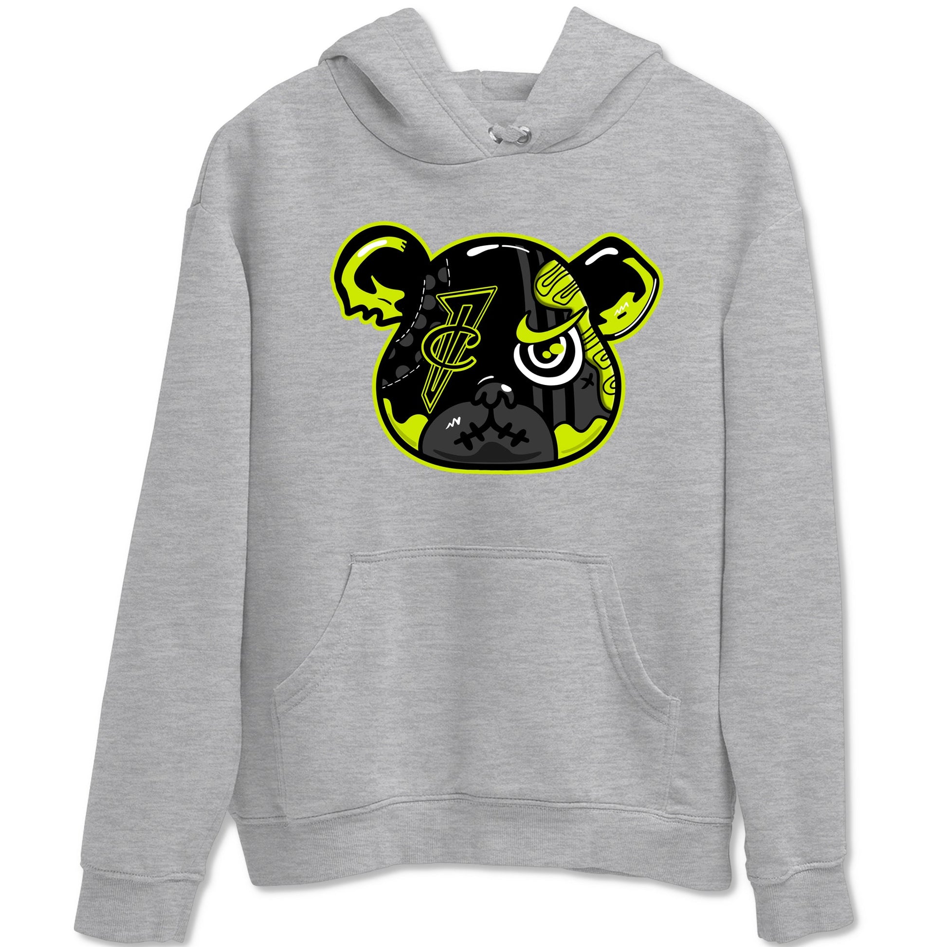 Foams One Black Volt shirts to match jordans Foamposite Bear sneaker match tees Air Foamposite One Black and Volt match shoes to clothes SNRT Sneaker Tees unisex cotton Heather Grey 2 shirts