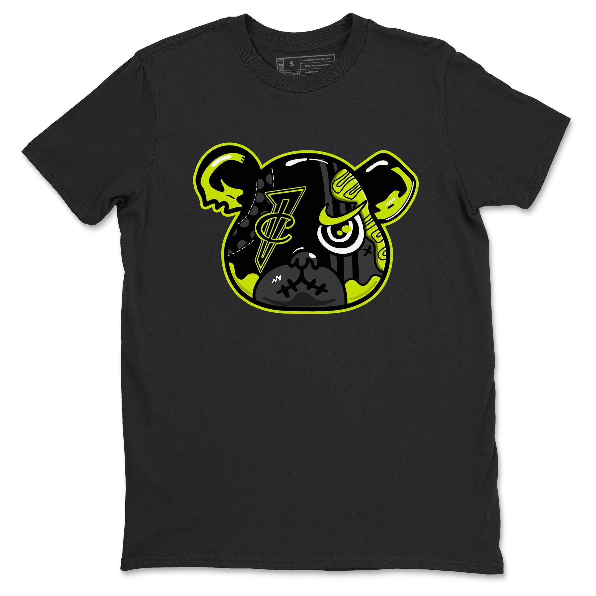 Foams One Black Volt shirts to match jordans Foamposite Bear sneaker match tees Air Foamposite One Black and Volt match shoes to clothes SNRT Sneaker Tees unisex cotton Black 2 shirts