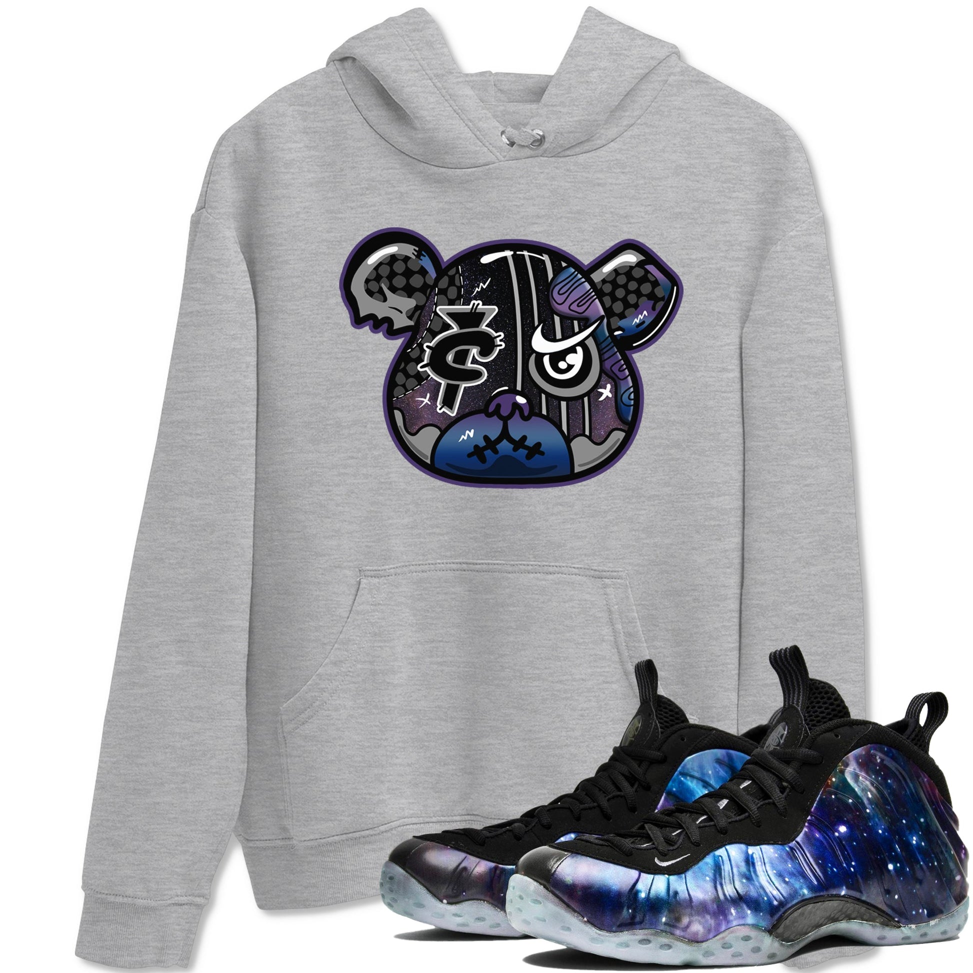 Air Foamposite One Galaxy Shirts To Match Jordans Foamposite Bear Sneaker Shirts Air Foamposite 1 Galaxy SNRT Sneaker Release Tees Unisex Cotton Crew Neck Heather Grey 1 crew neck shirts