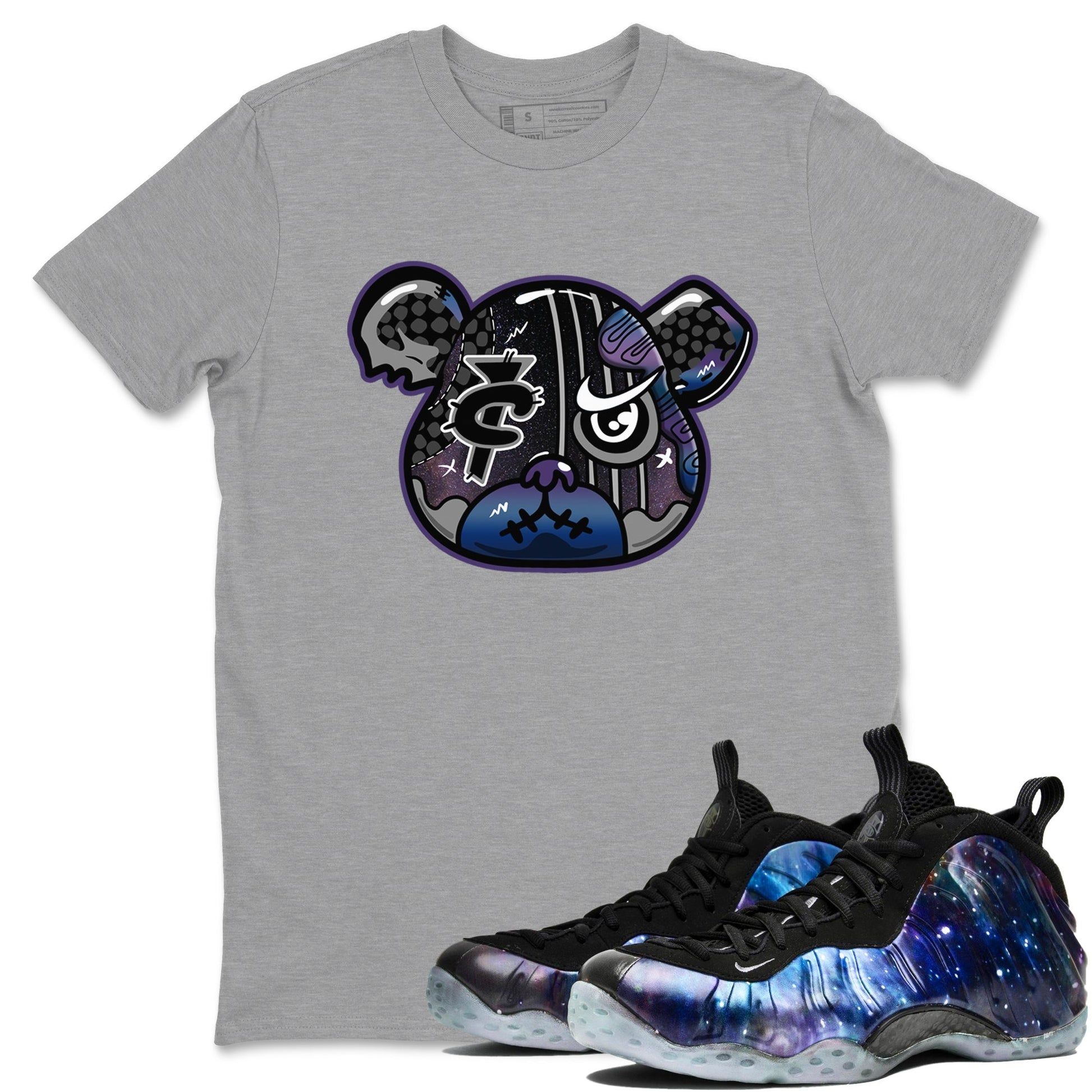Air Foamposite One Galaxy Shirts To Match Jordans Foamposite Bear Sneaker Shirts Air Foamposite 1 Galaxy SNRT Sneaker Release Tees Unisex Cotton Crew Neck Heather Grey 1 crew neck shirts