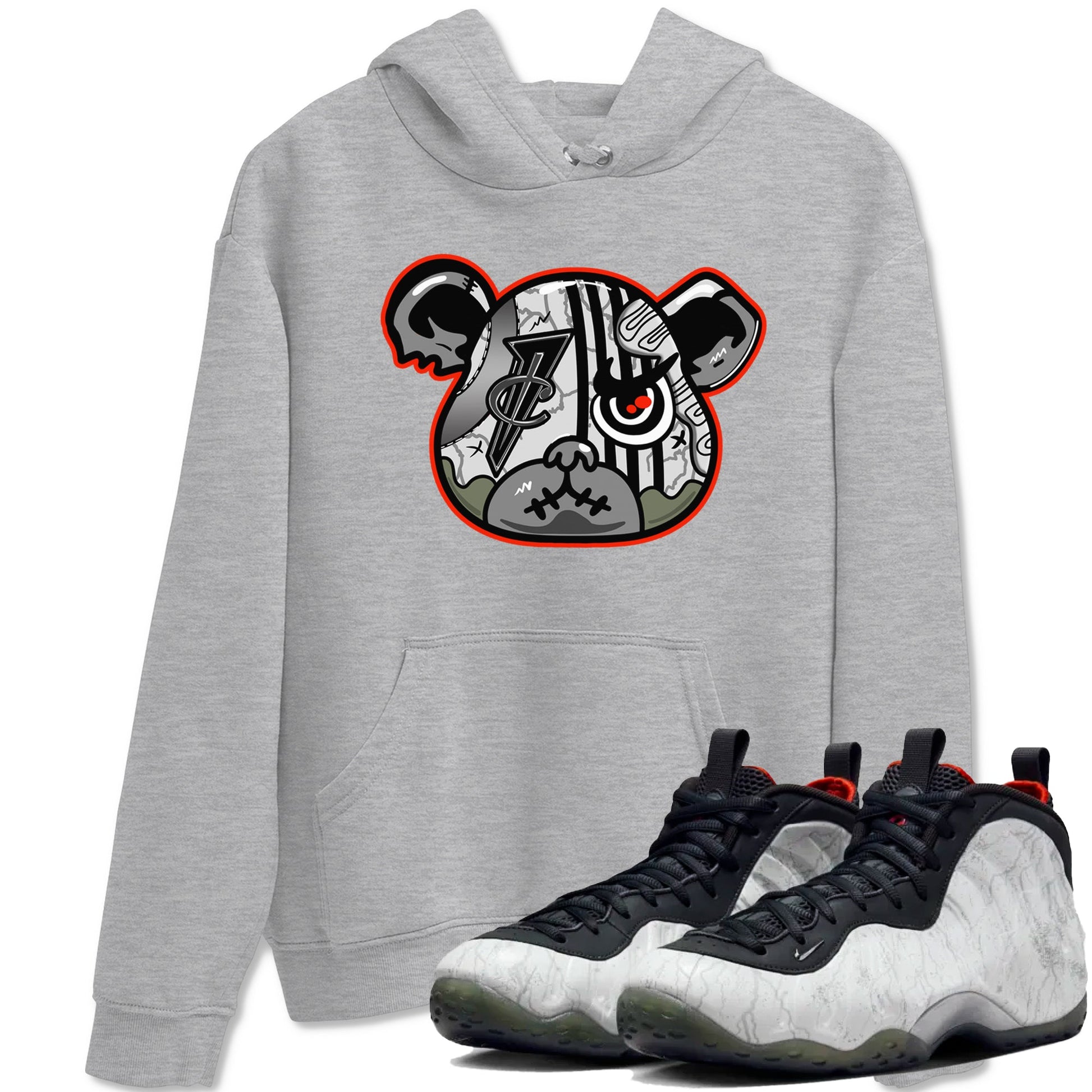 Foams One Jin shirts to match jordans Foamposite Bear sneaker match tees Air Foamposite One Jin match shoes to clothes SNRT Sneaker Tees unisex cotton Heather Grey 1 shirts