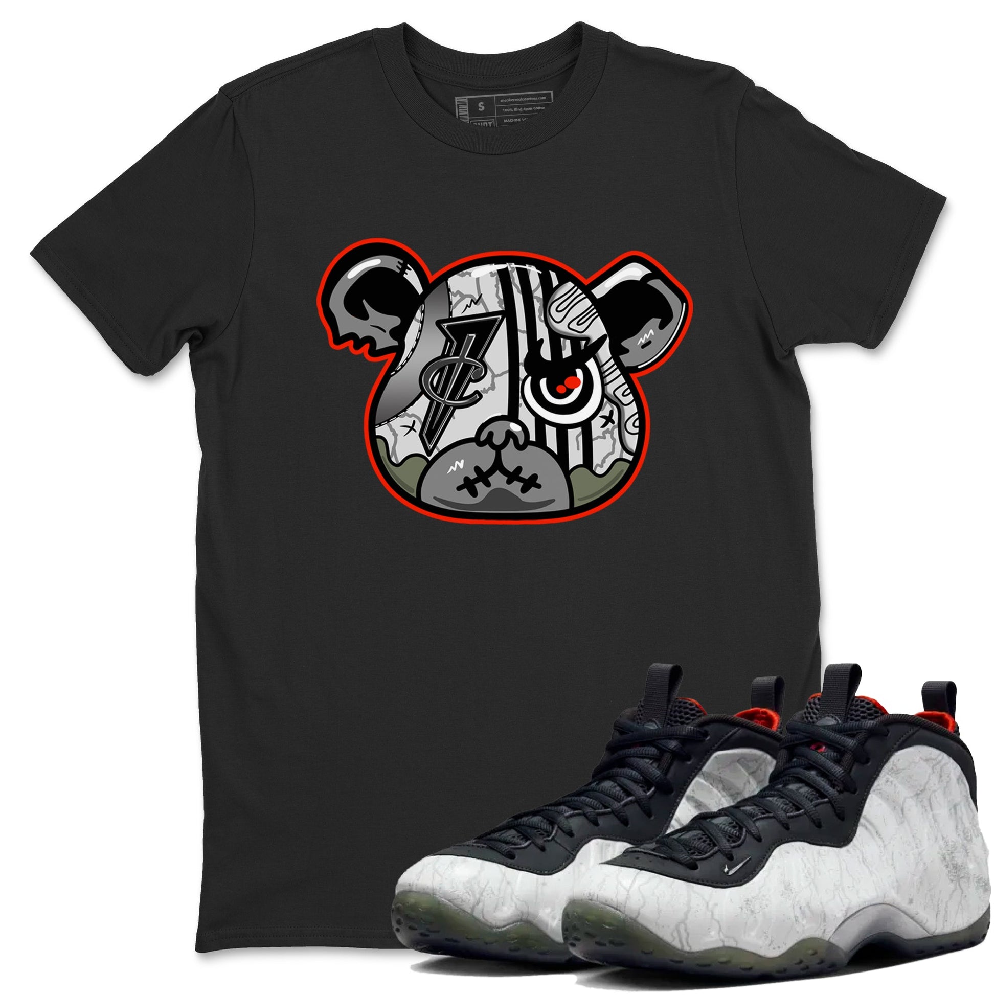 Foams One Jin shirts to match jordans Foamposite Bear sneaker match tees Air Foamposite One Jin match shoes to clothes SNRT Sneaker Tees unisex cotton Black 1 shirts