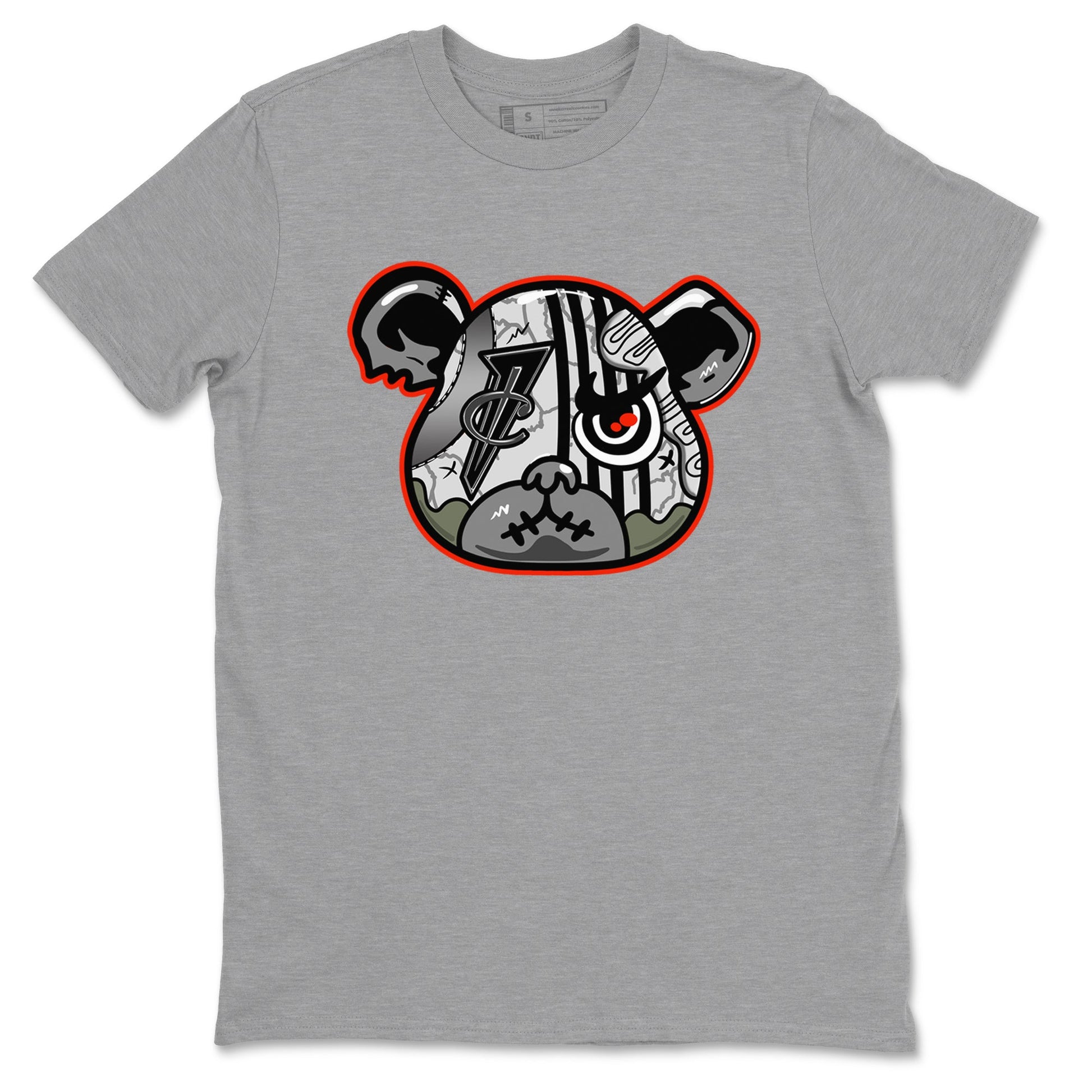Foams One Jin shirts to match jordans Foamposite Bear sneaker match tees Air Foamposite One Jin match shoes to clothes SNRT Sneaker Tees unisex cotton Heather Grey 2 shirts
