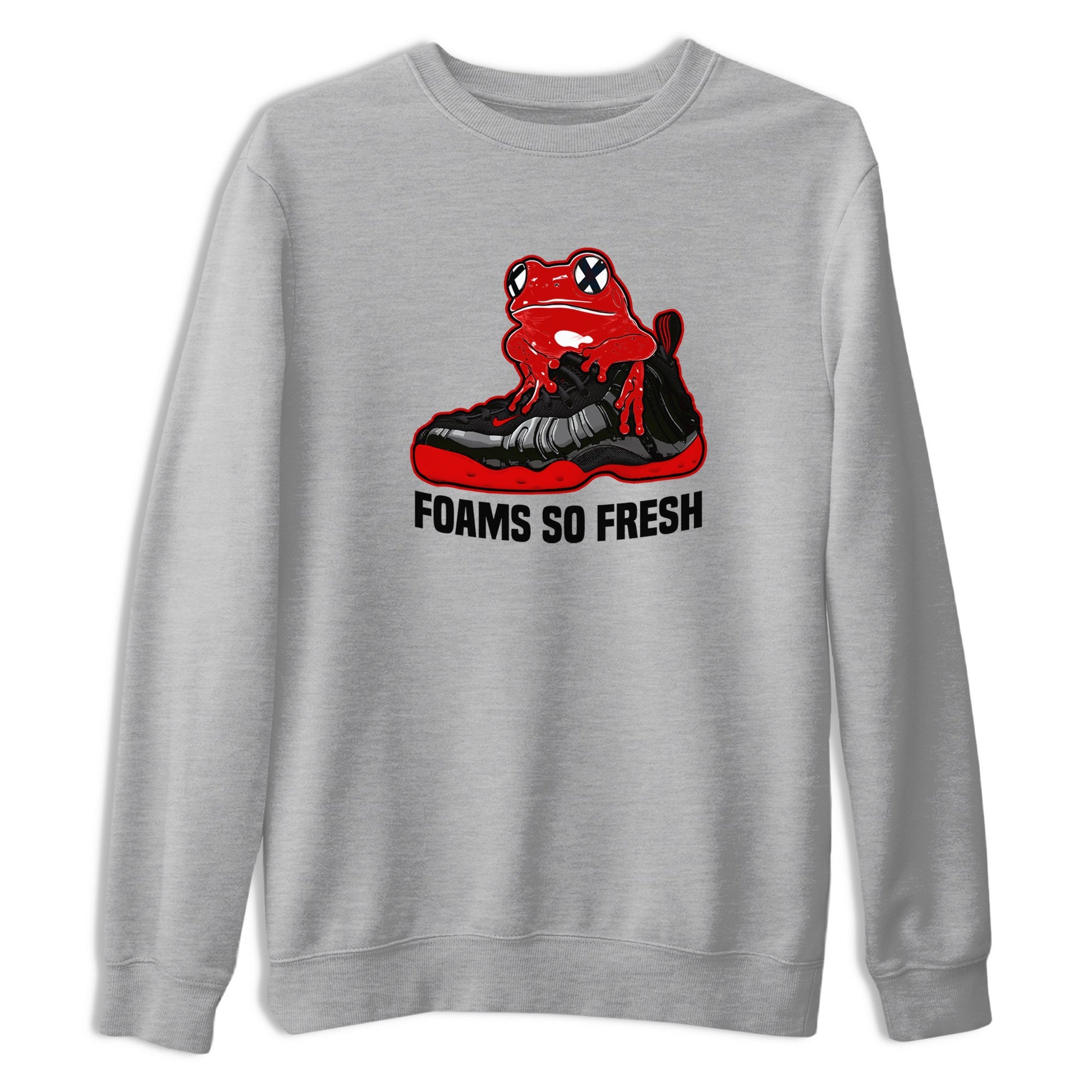 Foams So Fresh sneaker match t-shirt styled to complete your fit with the Air Foamposite Cough Drop sneakers, shown in Heather Grey 2.