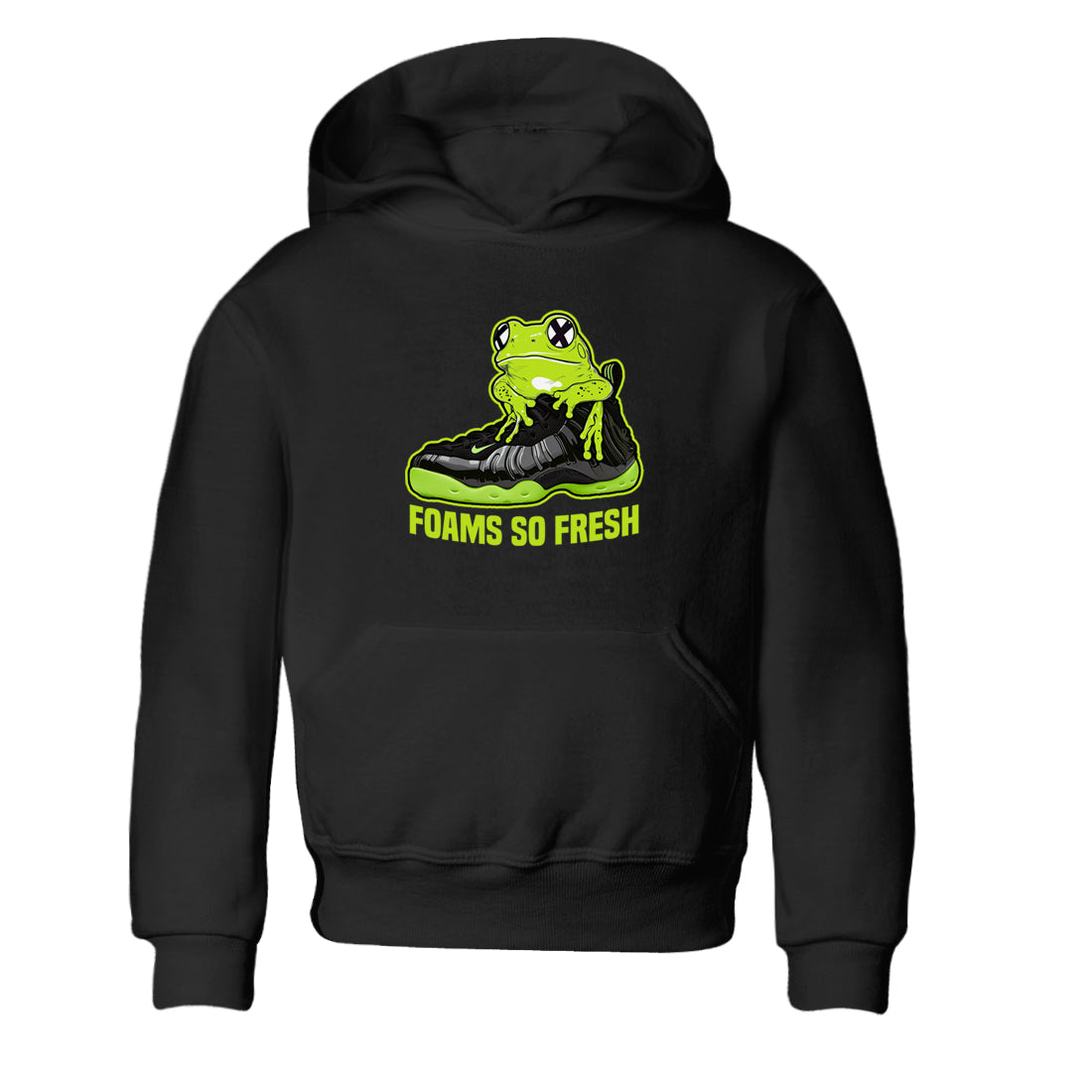 Foams One Black Volt best t shirts to wear with jordans Foams So Fresh sneaker match tees Air Foamposite One Black Volt match shoes to clothes SNRT Sneaker Tees Youth Baby Black 2 tee