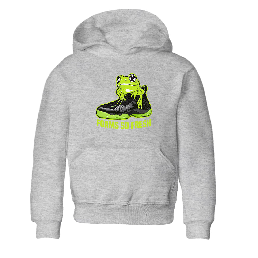 Foams One Black Volt best t shirts to wear with jordans Foams So Fresh sneaker match tees Air Foamposite One Black Volt match shoes to clothes SNRT Sneaker Tees Youth Baby Heather Grey 2 tee