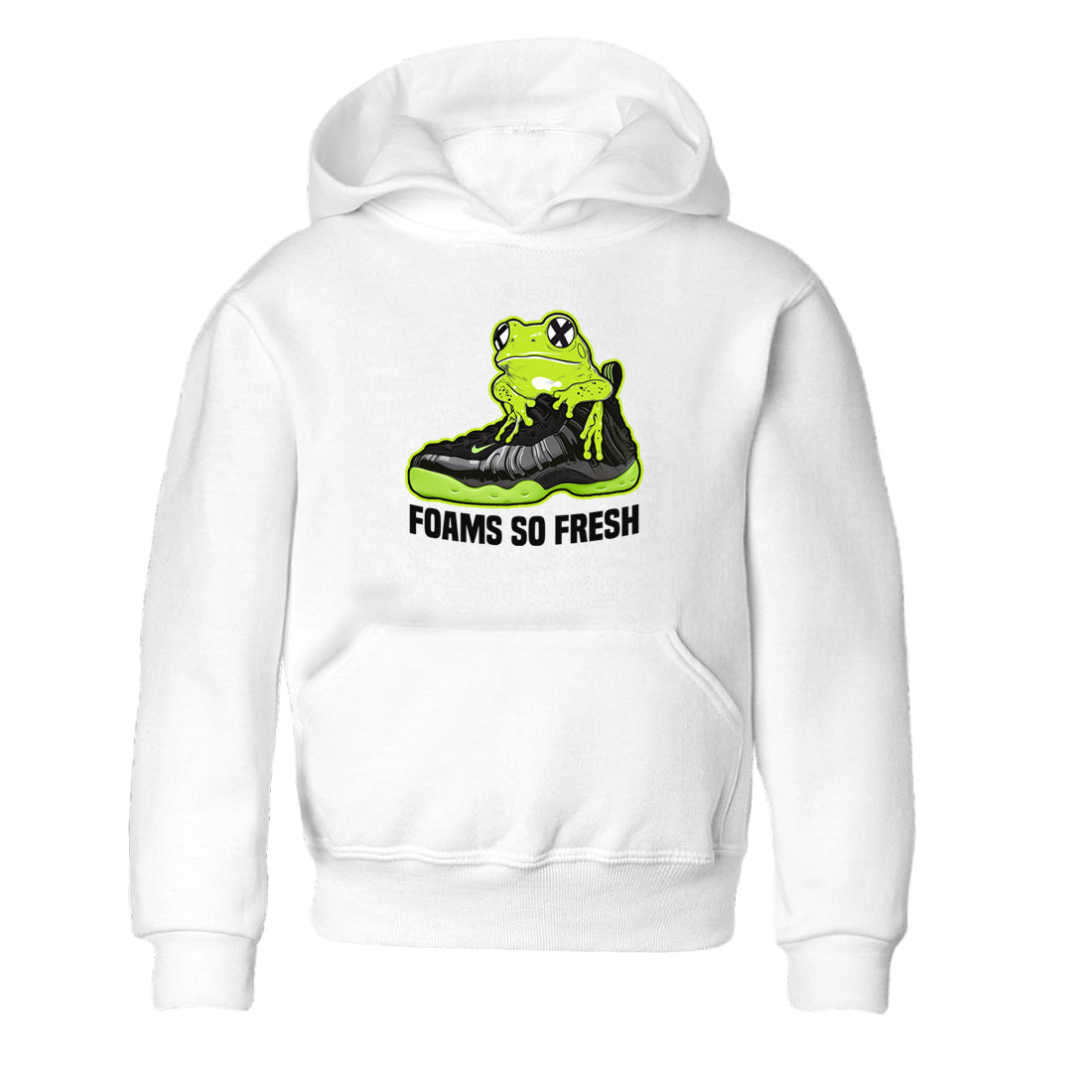 Foams One Black Volt best t shirts to wear with jordans Foams So Fresh sneaker match tees Air Foamposite One Black Volt match shoes to clothes SNRT Sneaker Tees Youth Baby White 2 tee