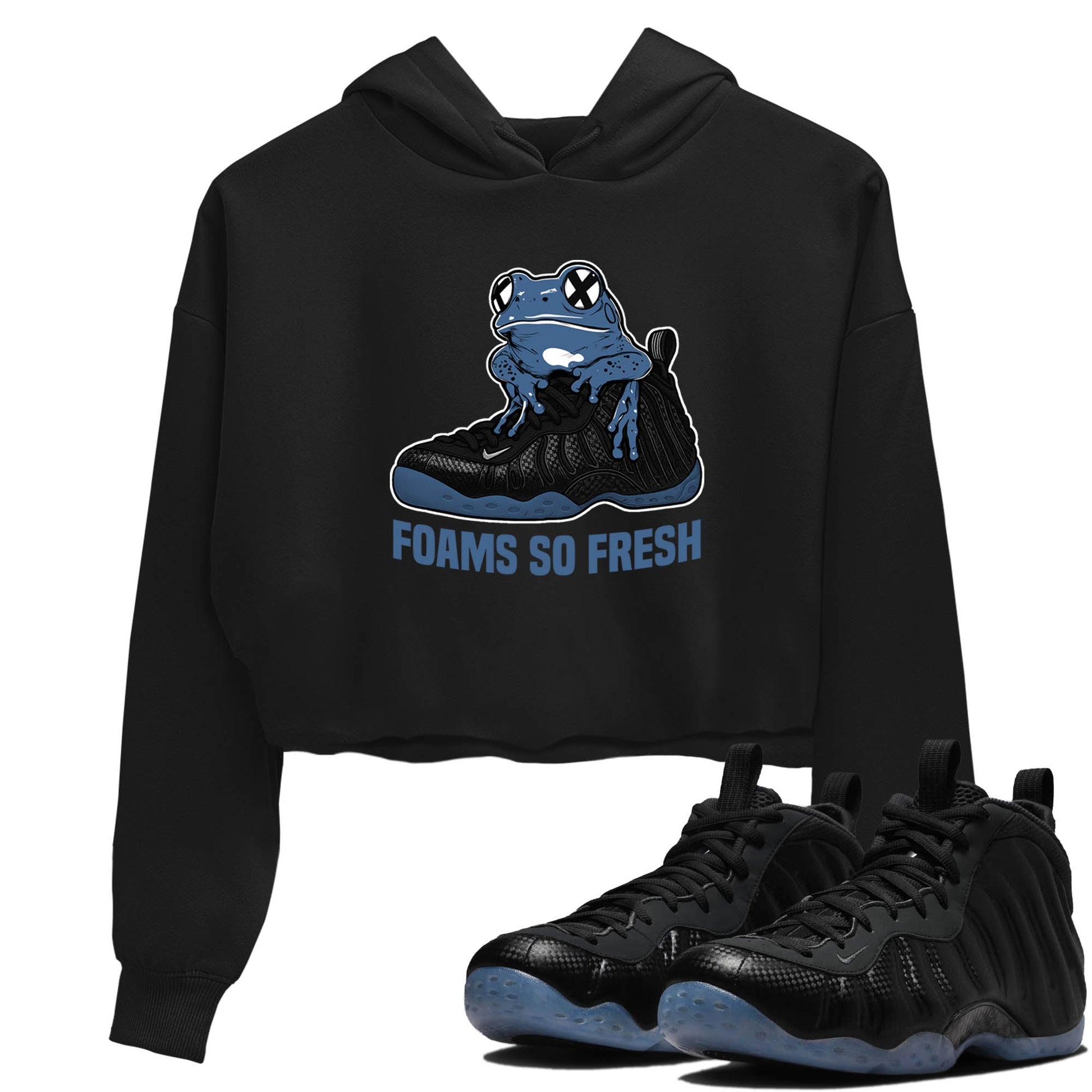 Sneaker Threads – Sneaker Tees To Match Air Foamposite One Carbon Fiber – Foams So Fresh Crop Tee Black 1. Perfect for Jordan releases 2025 colorways.