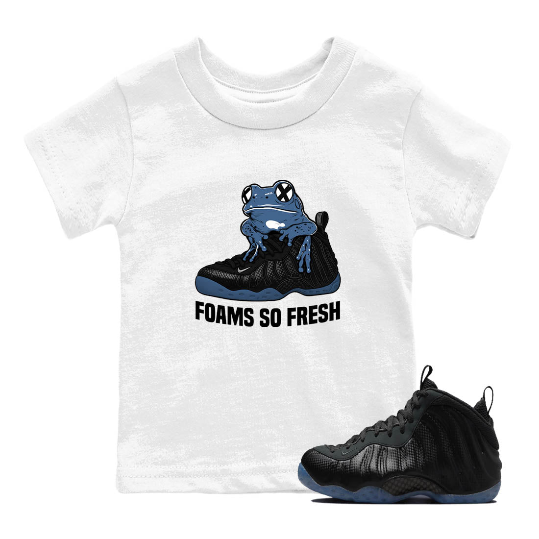 Sneaker Threads – Sneaker Tees To Match Air Foamposite One Carbon Fiber – Foams So Fresh Youth Graphic Tee White 1. Perfect for Jordan releases 2025 colorways.