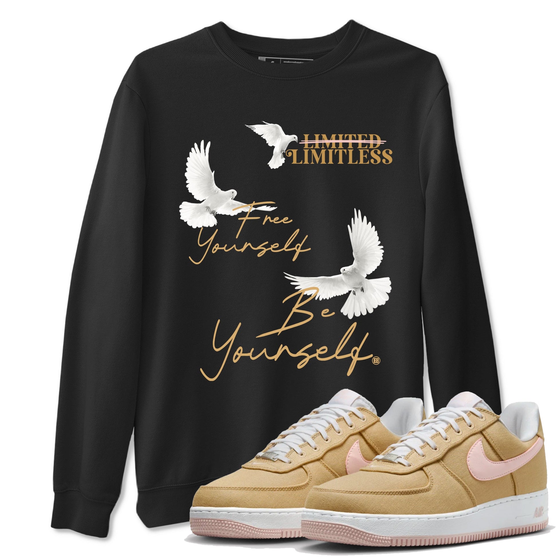 Air Force 1 Low Linen shirts to match jordans Free Yourself Be Yourself sneaker match tees Air Force 1 Linen Graphic Shirts To Match AF1 SNRT Sneaker Tees unisex cotton Black 1 shirts