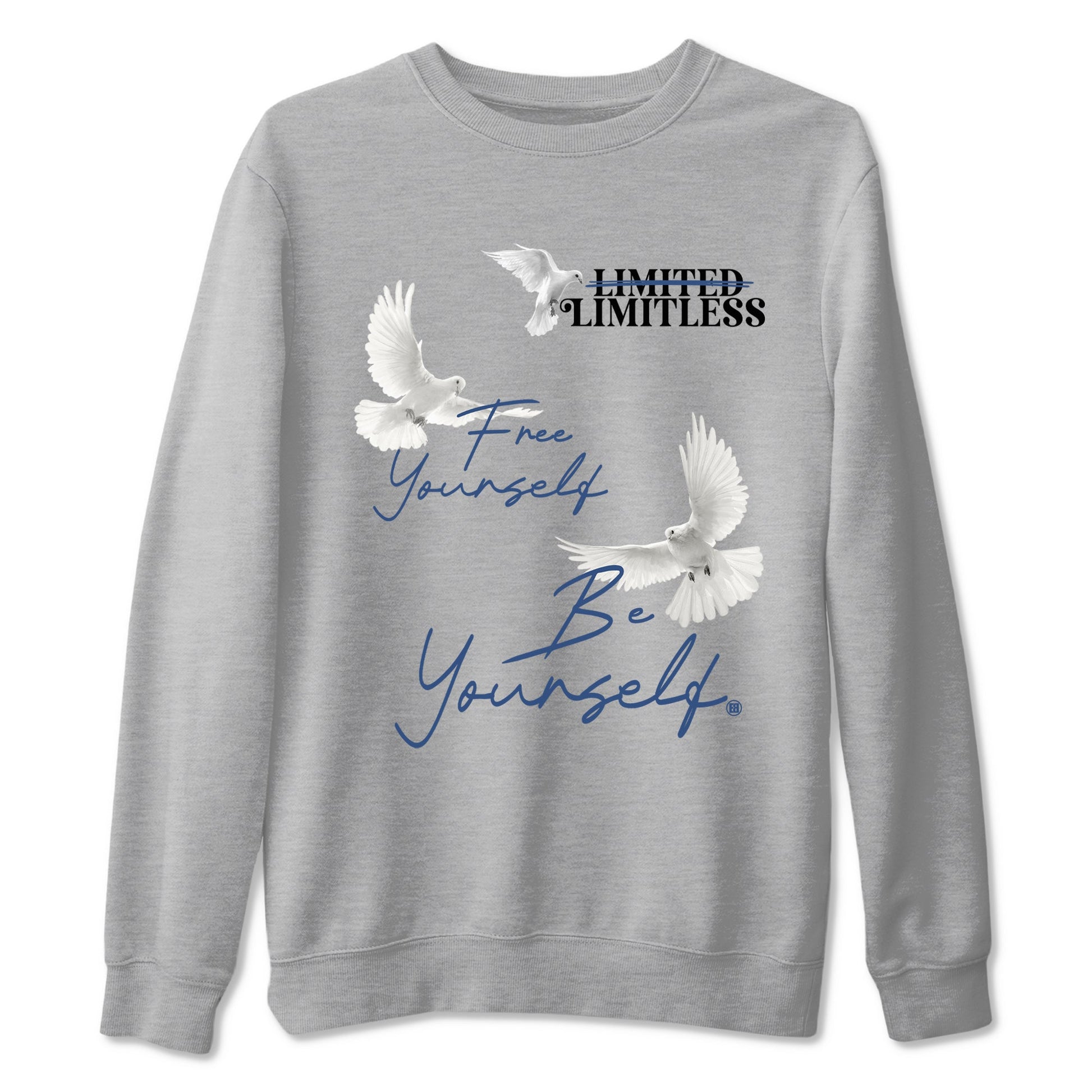 A Ma Maniere Air Jordan 3 Diffused Blue shirts to match jordans Free Yourself Be Yourself graphic tee Jordan 3 For The Love best t-shirts to wear with jordans SNRT Sneaker Tees unisex cotton Heather Grey 2 shirts