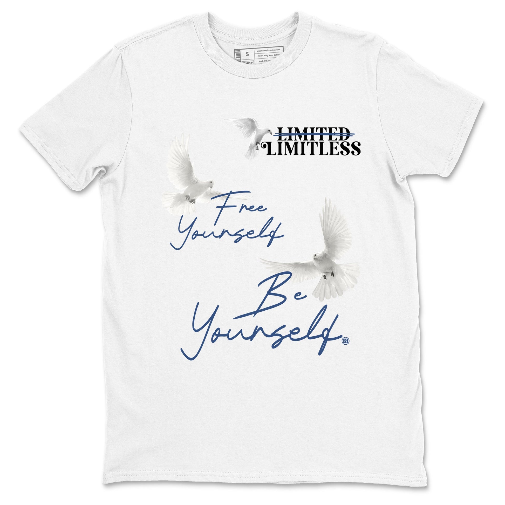 A Ma Maniere Air Jordan 3 Diffused Blue shirts to match jordans Free Yourself Be Yourself graphic tee Jordan 3 For The Love best t-shirts to wear with jordans SNRT Sneaker Tees unisex cotton White 2 shirts