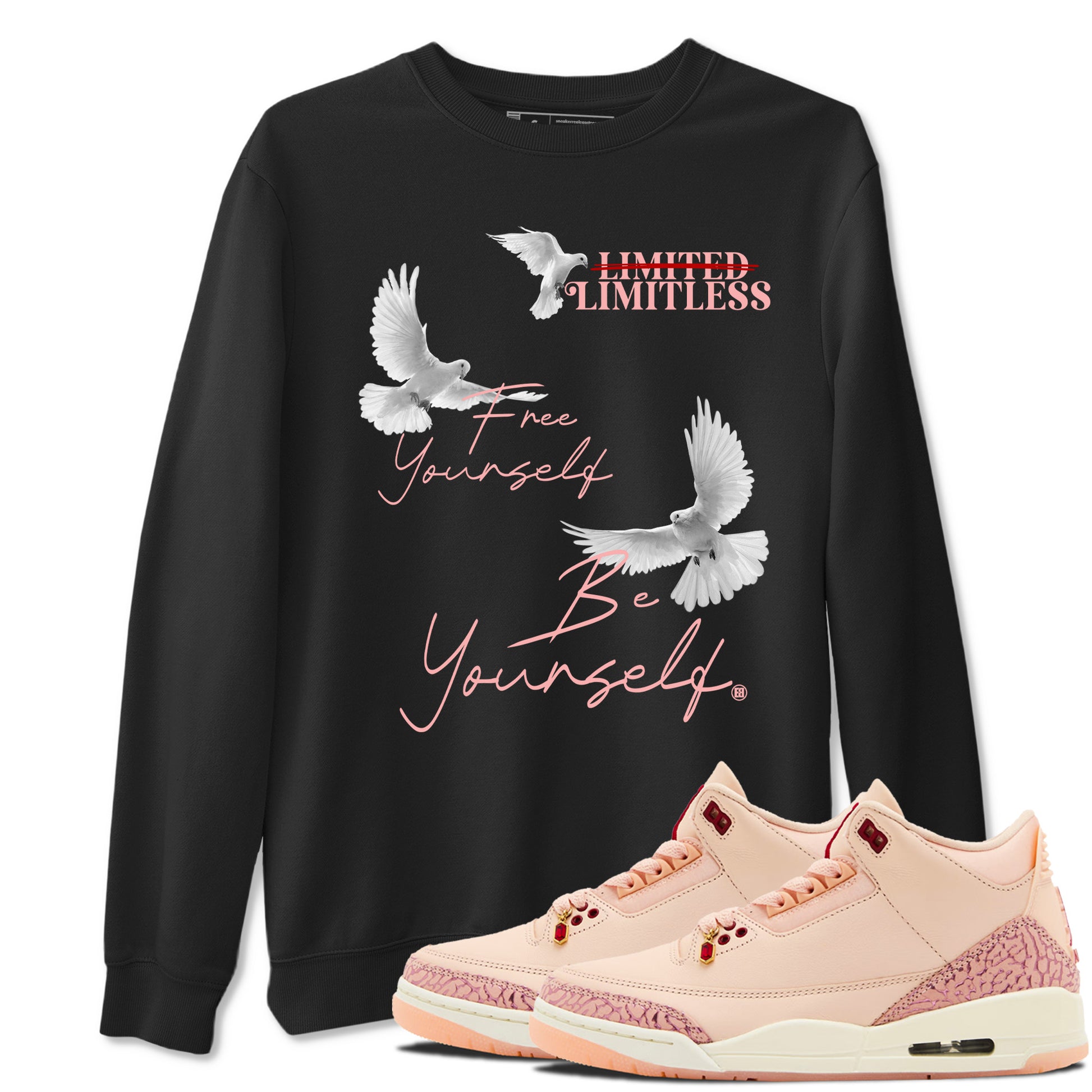 Free Yourself Be Yourself SNRT Sneaker Tees - Air Jordan 3 Valentines Day - SNRT Sneaker T-shirts