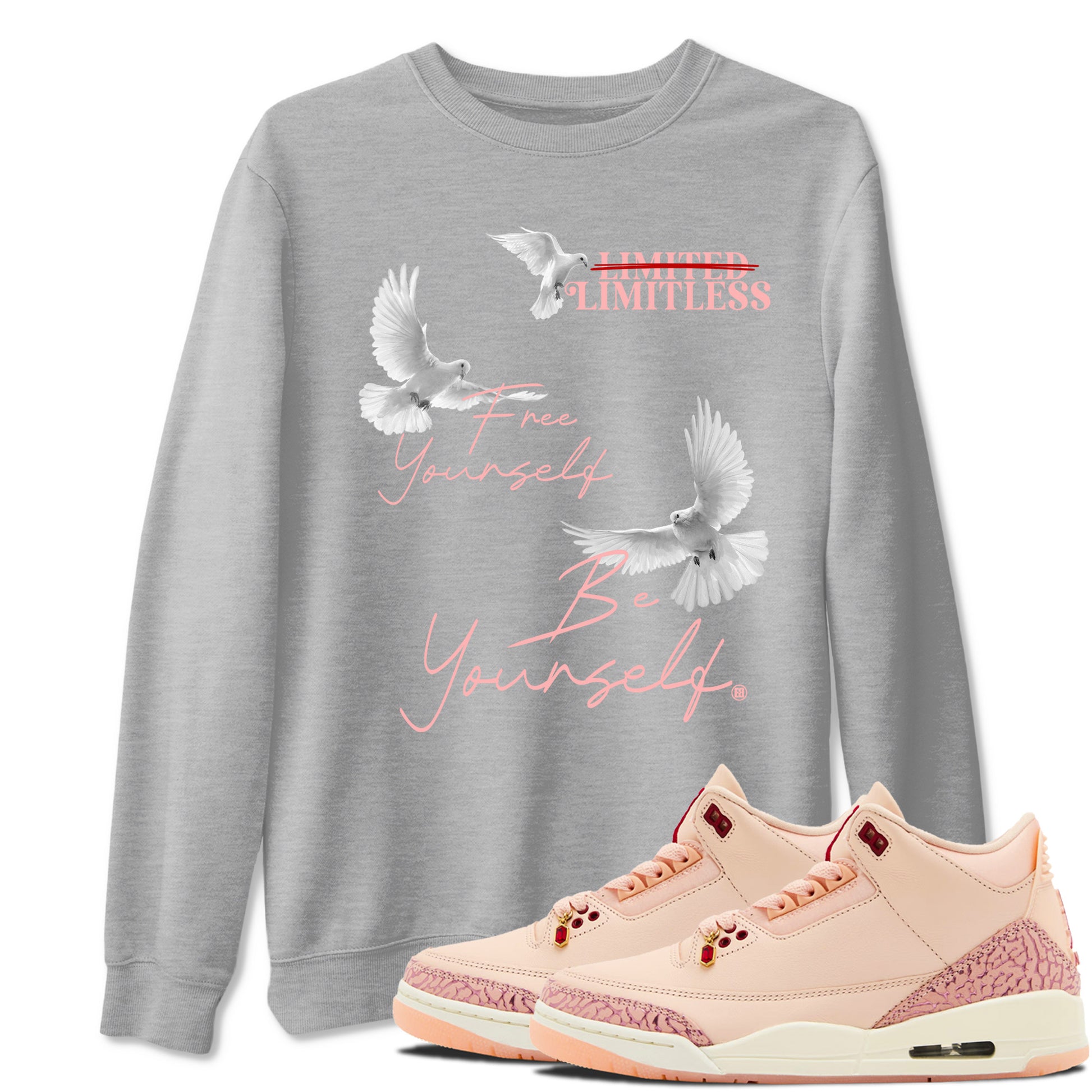 Free Yourself Be Yourself SNRT Sneaker Tees - Air Jordan 3 Valentines Day - SNRT Sneaker T-shirts