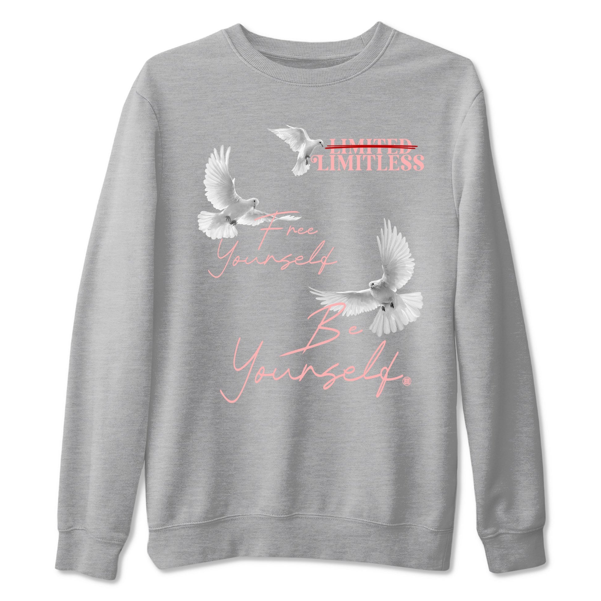 3s Valentines Day tee to match jordans Free Yourself Be Yourself sneaker match tees Air Jordan 3 "Treat Yourself" Washed Coral special Valentine's Day Gift SNRT Sneaker Tees Graphic Tee Heather Grey 2 shirts