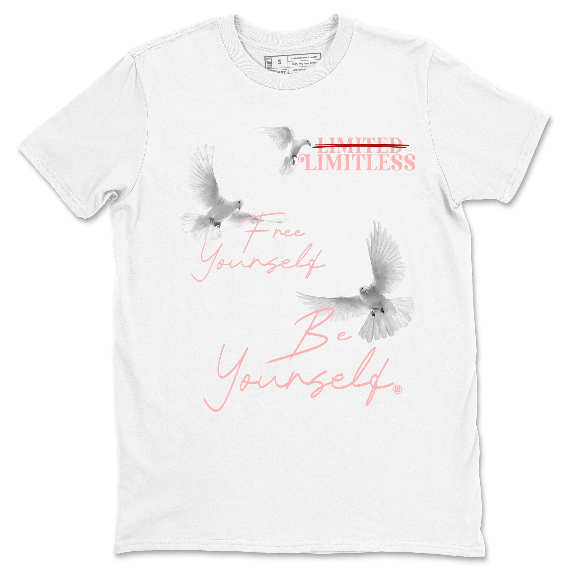 3s Valentines Day tee to match jordans Free Yourself Be Yourself sneaker match tees Air Jordan 3 "Treat Yourself" Washed Coral special Valentine's Day Gift SNRT Sneaker Tees Graphic Tee White 2 shirts