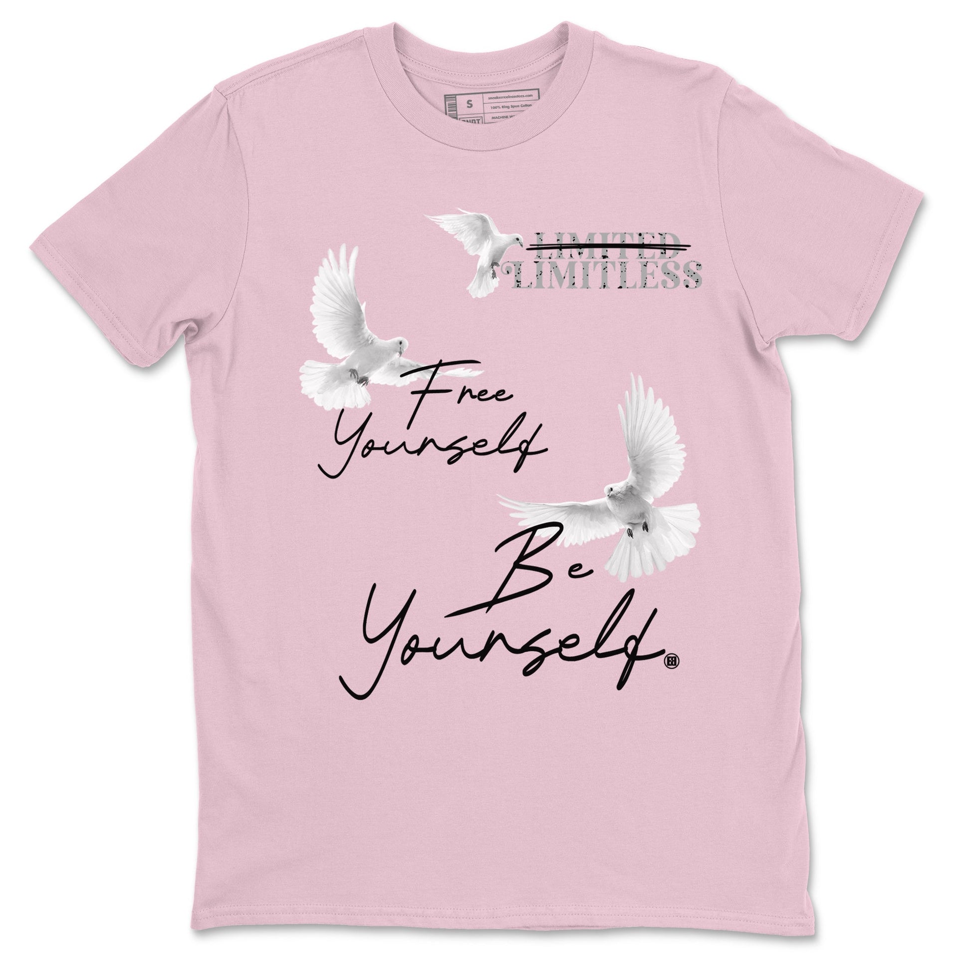 4s Orchid shirts to match jordans Free Yourself Be Yourself sneaker match tees Air Jordan 4 Orchid match shoes to clothes SNRT Sneaker Tees unisex cotton Pink 2 shirts