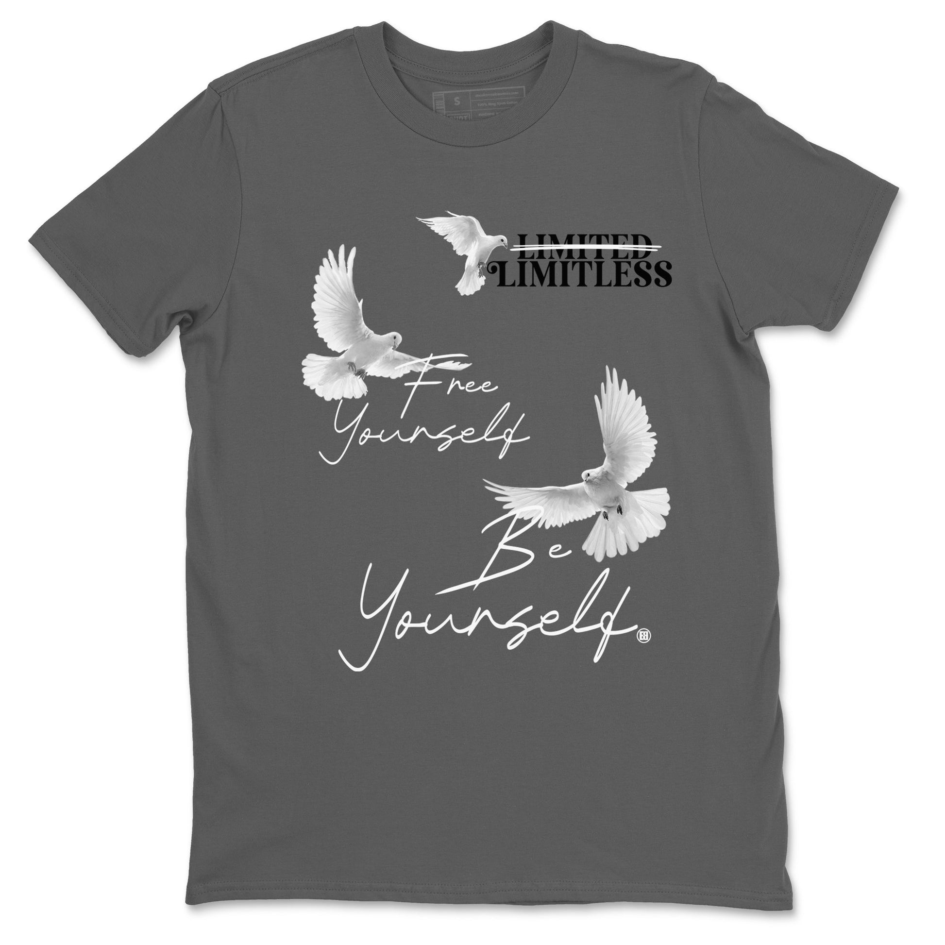 5s White Black shirts to match jordans Free Yourself Be Yourself sneaker match tees Air Jordan 5 White Black match shoes to clothes SNRT Sneaker Tees unisex cotton Cool Grey 2 shirts