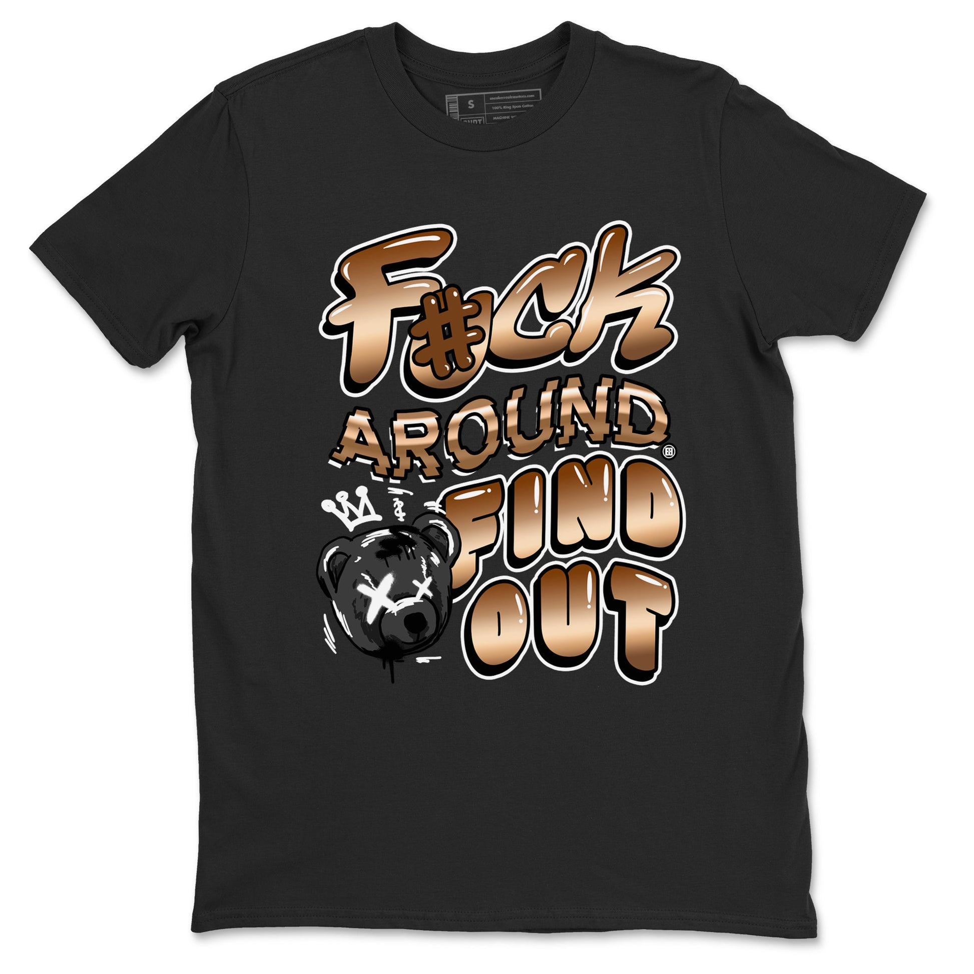Air Foamposite 1 Metallic Copper Shirts To Match Jordans Fuck Around And Find Out Sneaker Shirts Air Foamposite One Metallic Copper SNRT Sneaker Release Tees Unisex Cotton Crew Neck Black 2 crew neck shirts
