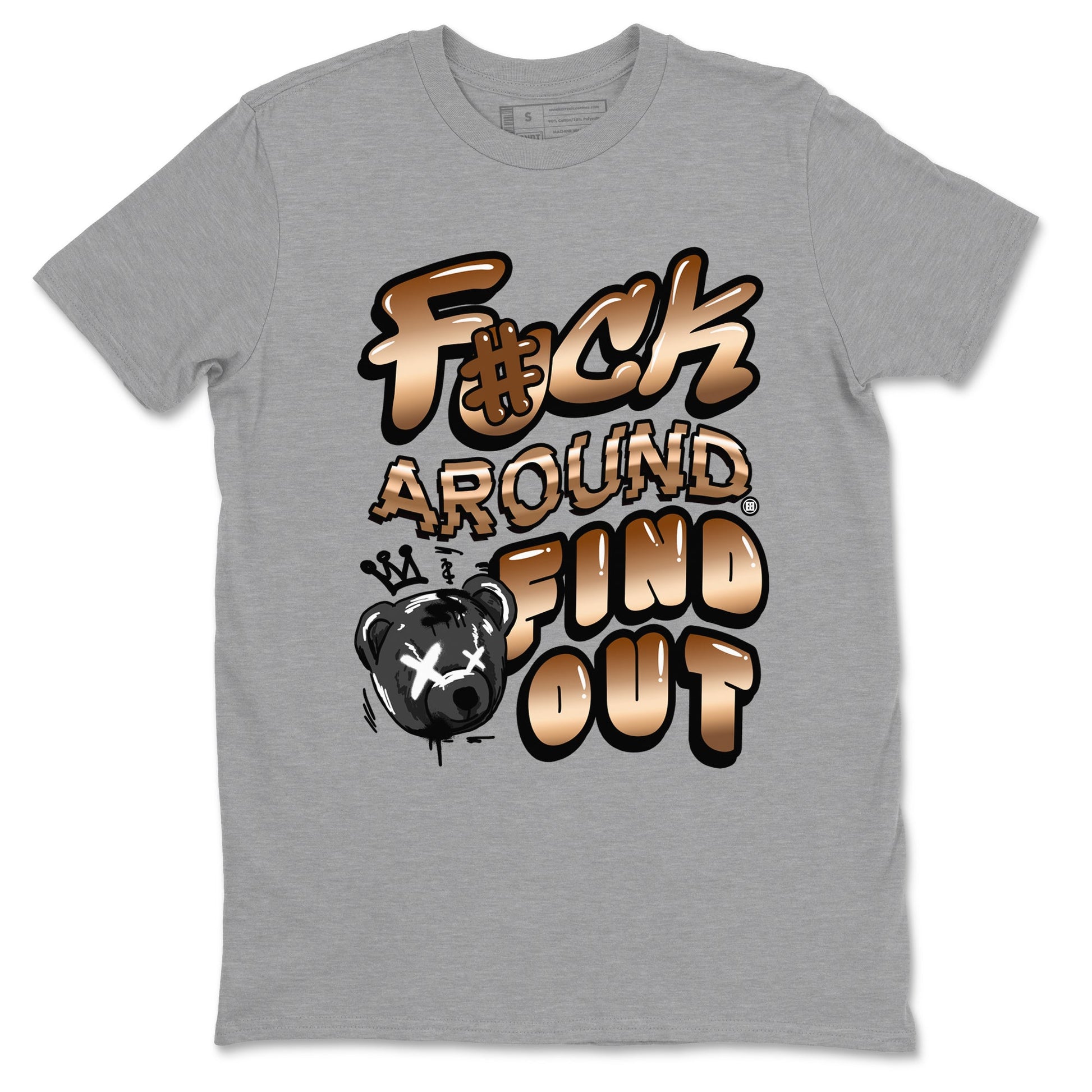 Air Foamposite 1 Metallic Copper Shirts To Match Jordans Fuck Around And Find Out Sneaker Shirts Air Foamposite One Metallic Copper SNRT Sneaker Release Tees Unisex Cotton Crew Neck Heather Grey 2 crew neck shirts