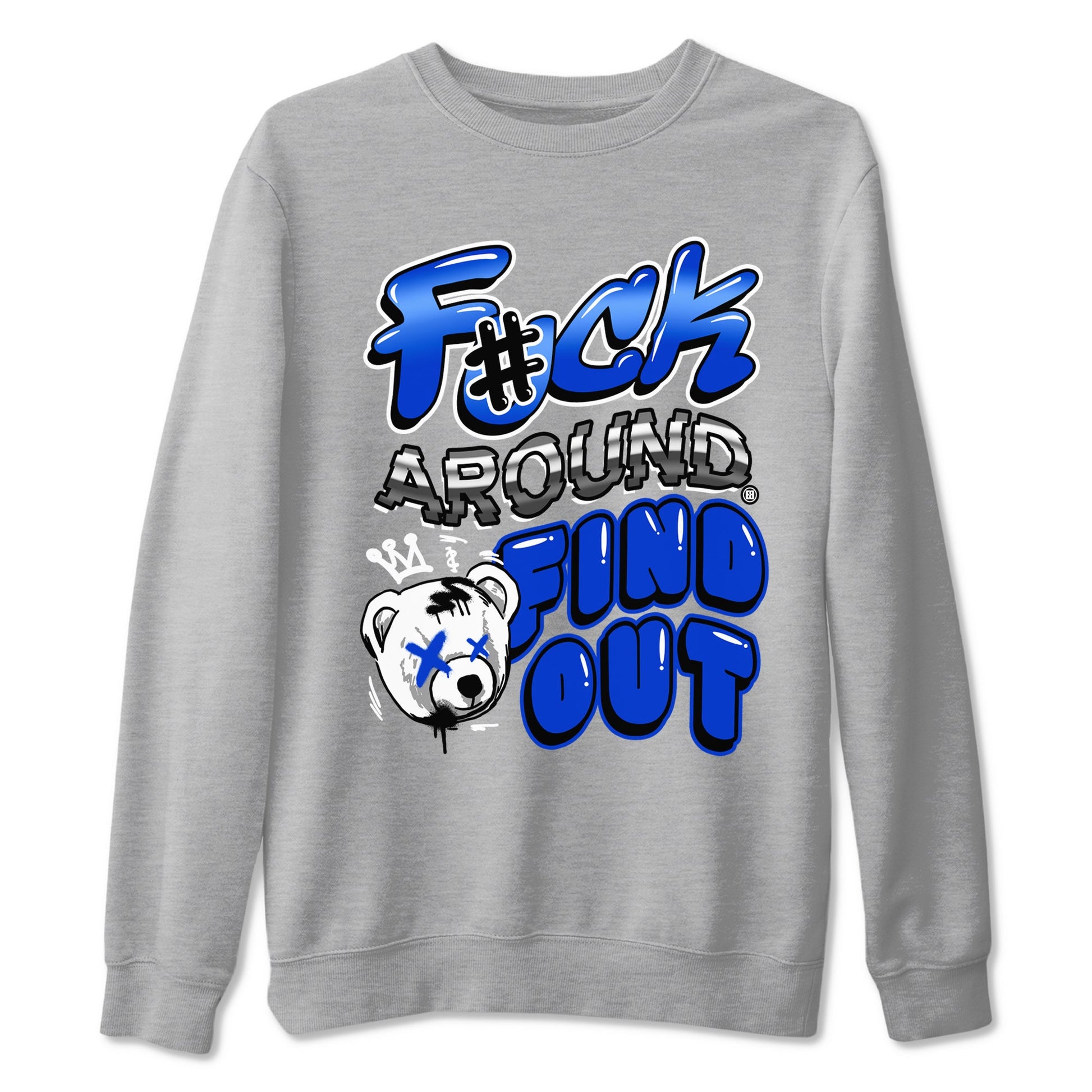 AJ12 Blueberry Blue shirts to match jordans Fuck Around And Find Out sneaker match tees Air Jordan 12 Blueberry SNRT Sneaker Release Tees unisex cotton Heather Grey 2 crew neck shirts