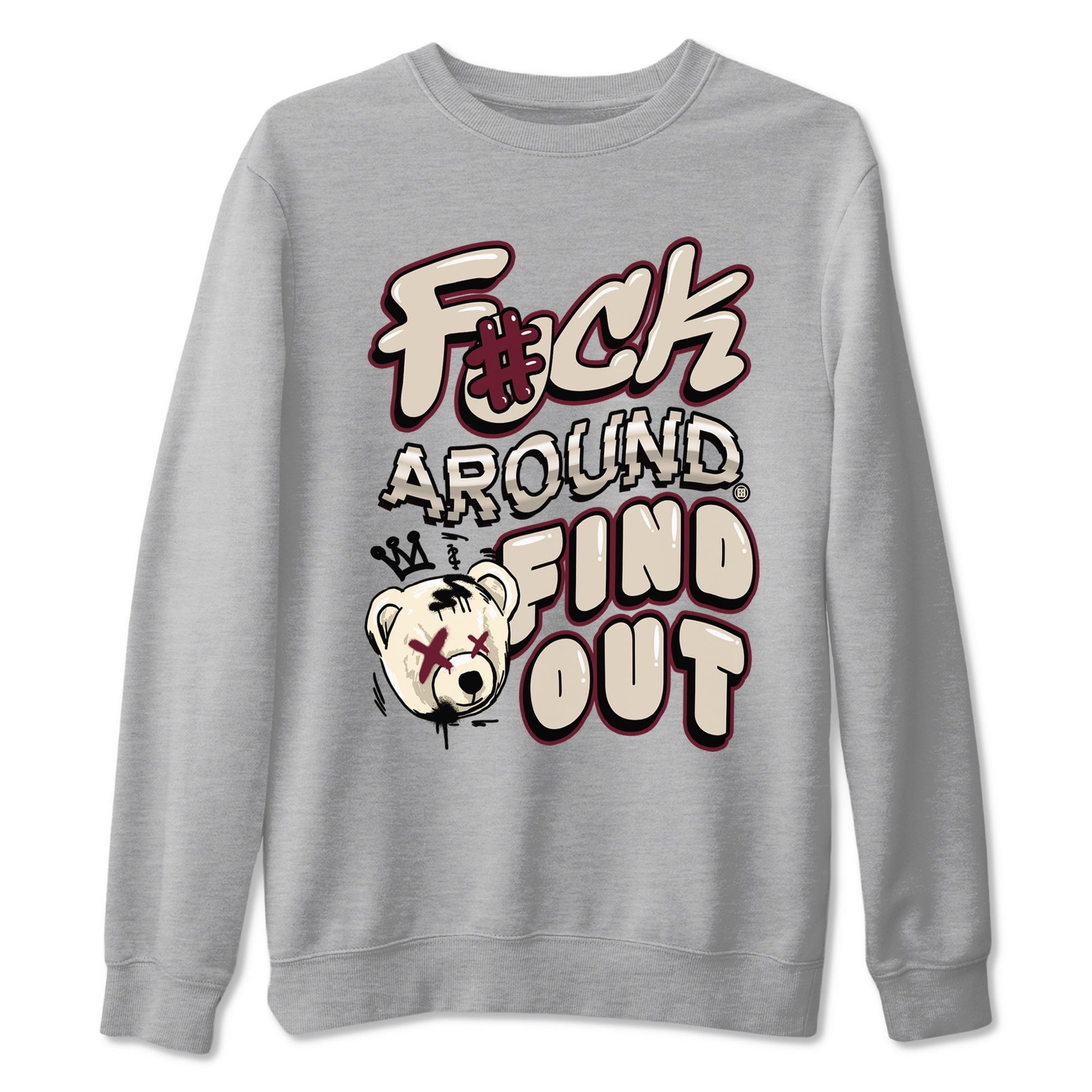 Air Jordan 4 A Ma Maniere x Fossil Stone shirts to match jordans Fuck Around And Find Out sneaker match tees Air Jordan 4 A Ma Maniere x Fossil Stone SNRT Sneaker Release Tees unisex cotton Heather Grey 2 crew neck shirts