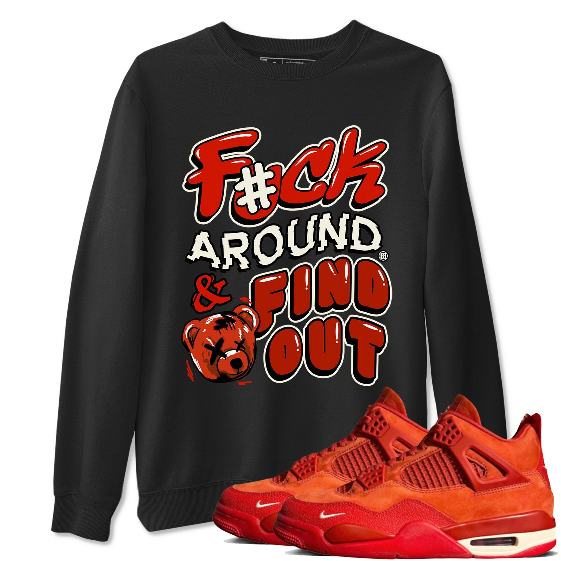 4s Brick By Brick best t shirts to wear with jordans Fuck Around And Find Out sneaker match tees Nigel Sylvester x Air Jordan 4 Brick by Brick match shoes to clothes SNRT Sneaker Tees unisex cotton Black 1 shirts