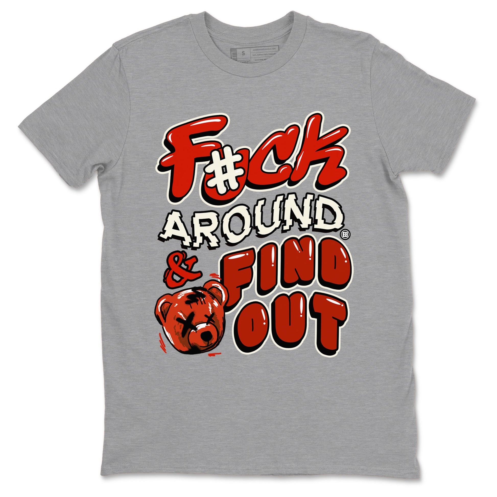 4s Brick By Brick best t shirts to wear with jordans Fuck Around And Find Out sneaker match tees Nigel Sylvester x Air Jordan 4 Brick by Brick match shoes to clothes SNRT Sneaker Tees unisex cotton Heather Grey 2 shirts
