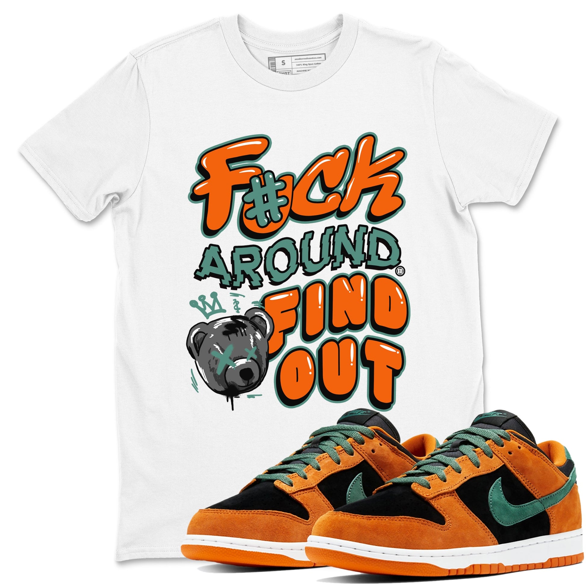 Dunk Low Ceramic shirts to match jordans Fuck Around And Find Out sneaker match tees Dunk Ceramic match shoes to clothes SNRT Sneaker Tees unisex cotton White 1 shirts